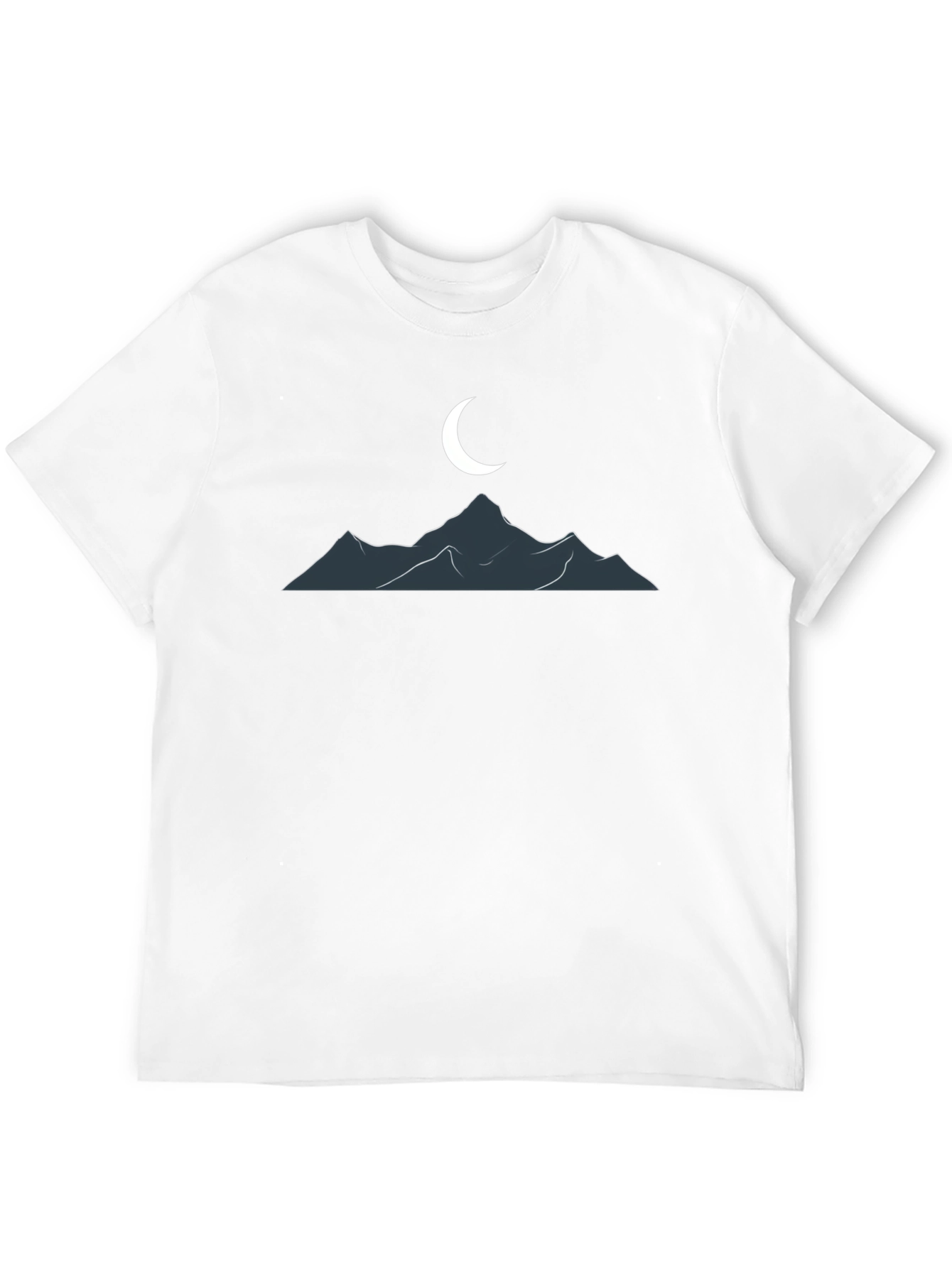 Black Mountain Moon Graphic T-Shirt - Classic Black Tee view 12