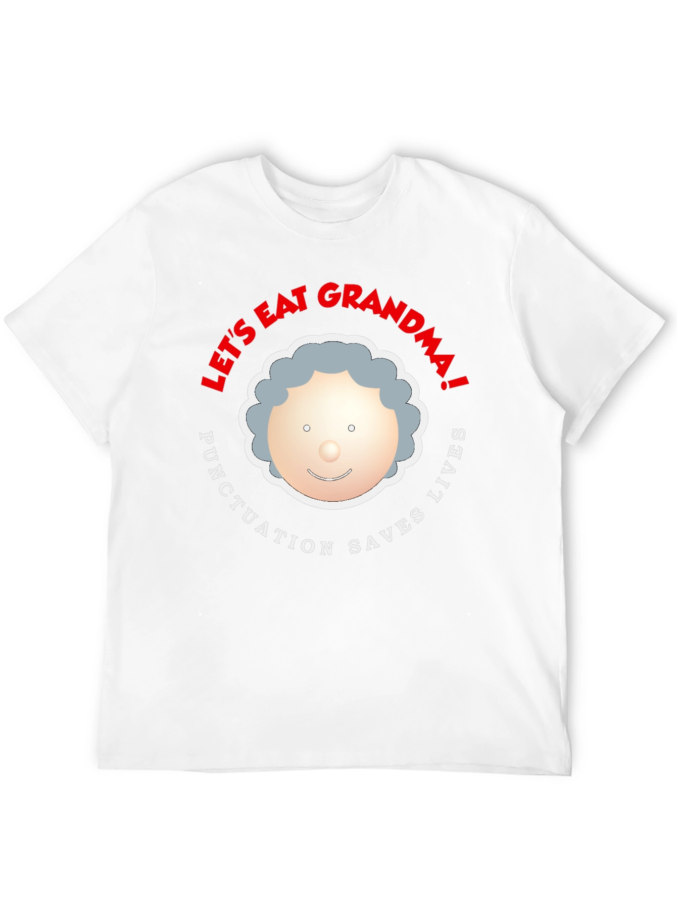 Black Let's Eat Grandma Funny Punctuation T-Shirt view 12