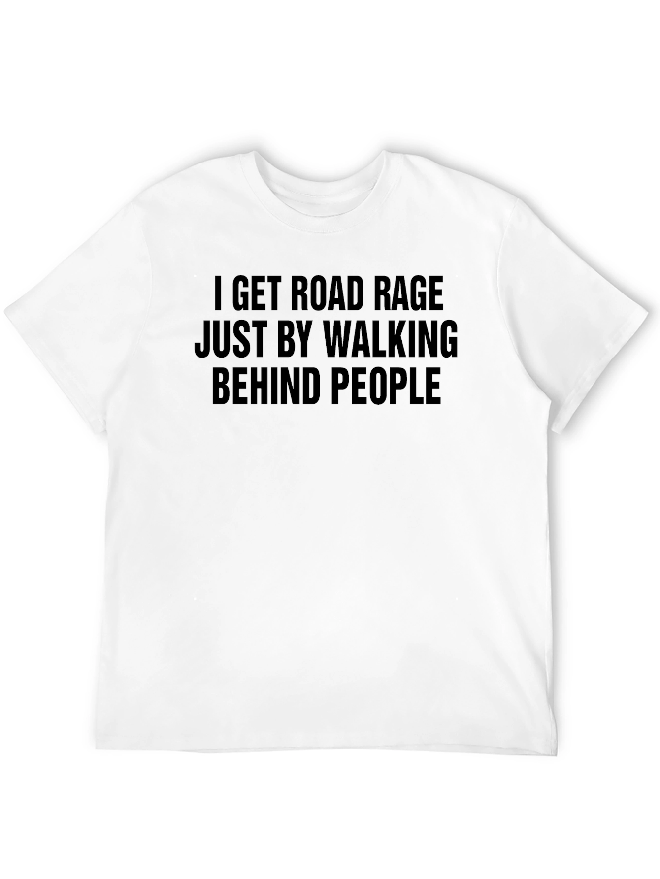 Black Road Rage Walking Graphic Tee - Sarcastic Black T-Shirt view 12