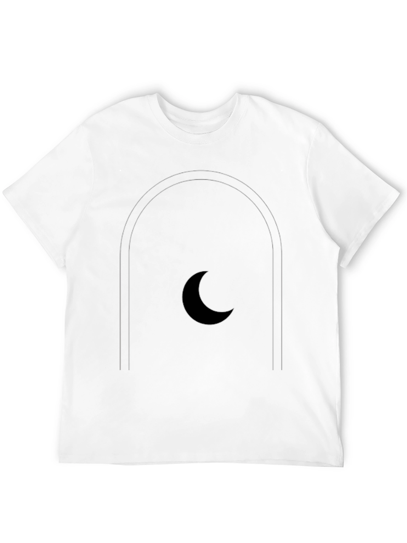 Black Black Crescent Moon Graphic Tee view 12