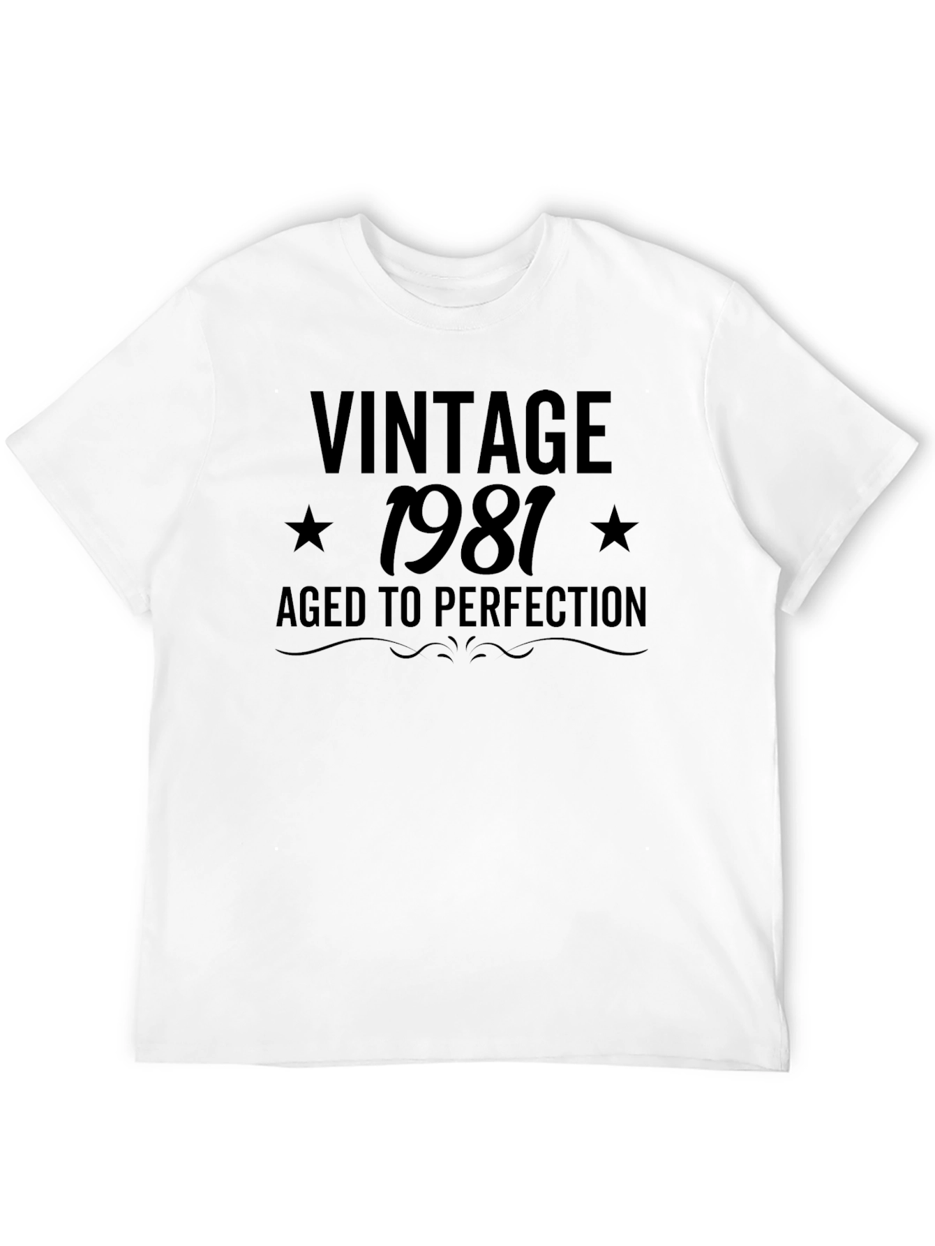 Black Vintage 1981 Aged to Perfection T-Shirt view 12