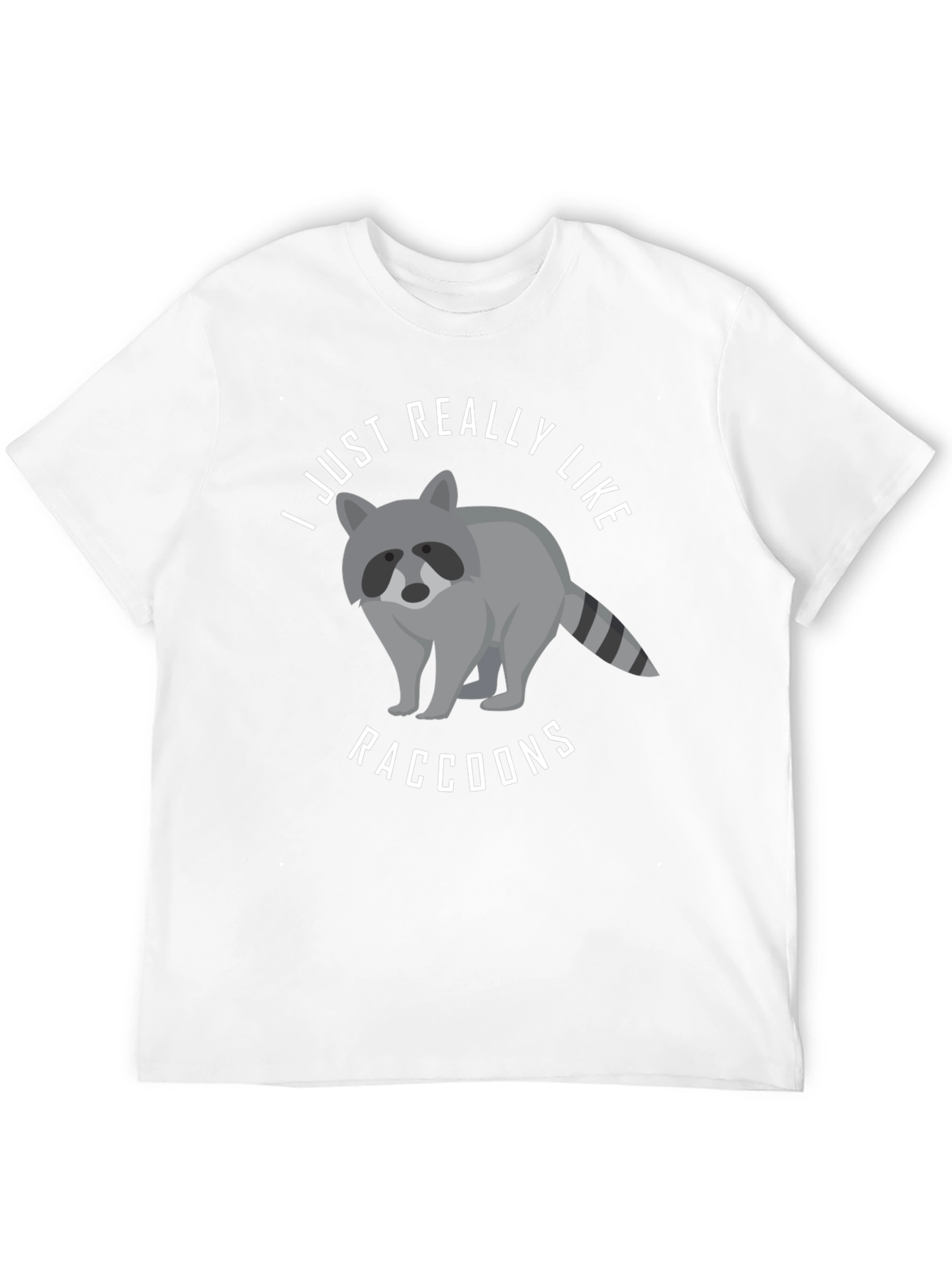 Black I Just Really Like Raccoons Graphic T-Shirt view 12