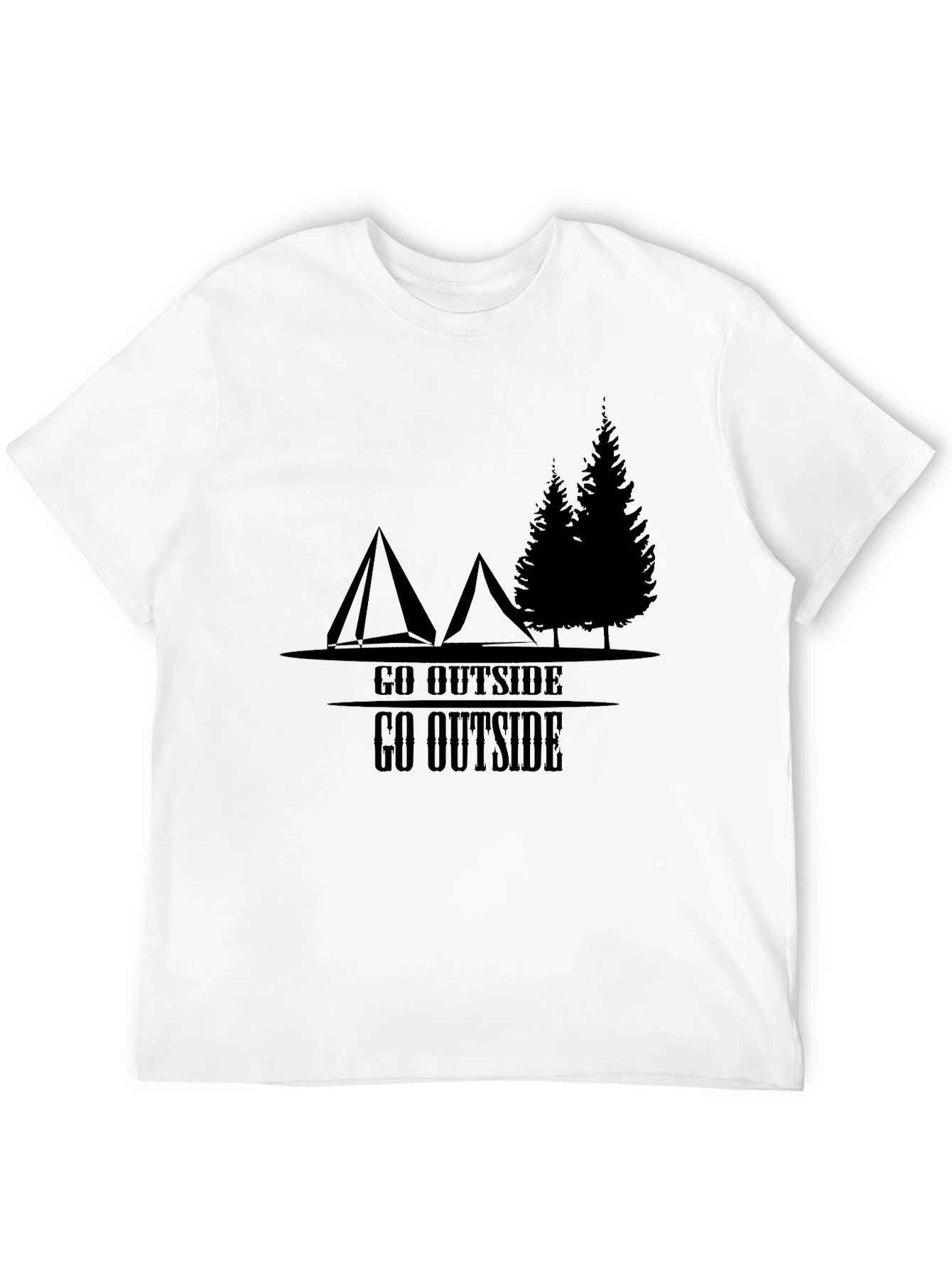 Black Go Outside Camping T-Shirt view 12