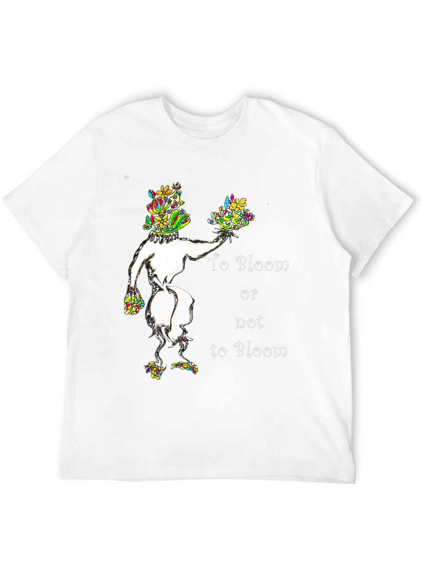 Black Floral Bloom T-Shirt: To Bloom or Not to Bloom view 12