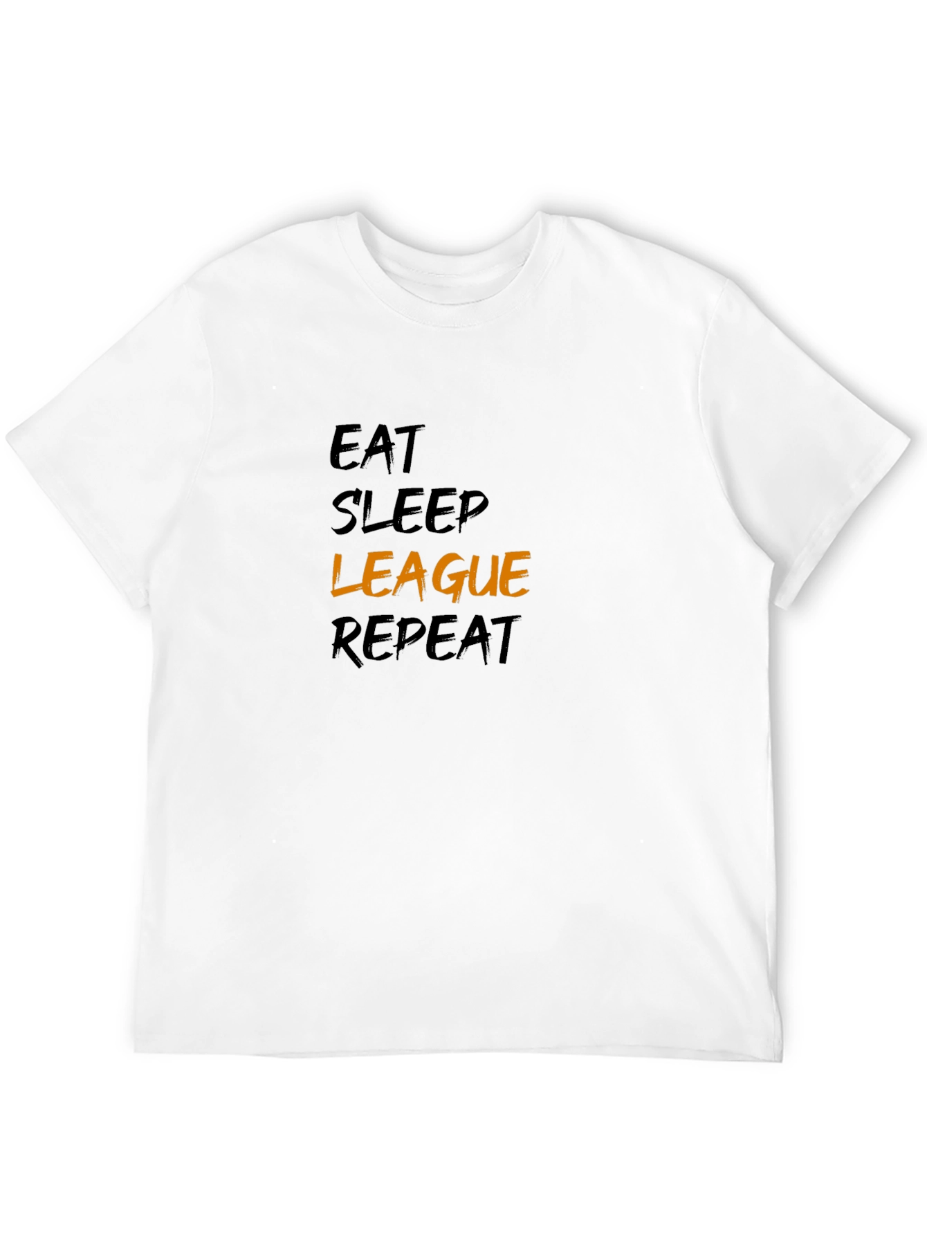 Black Eat Sleep League Repeat Black T-Shirt view 12