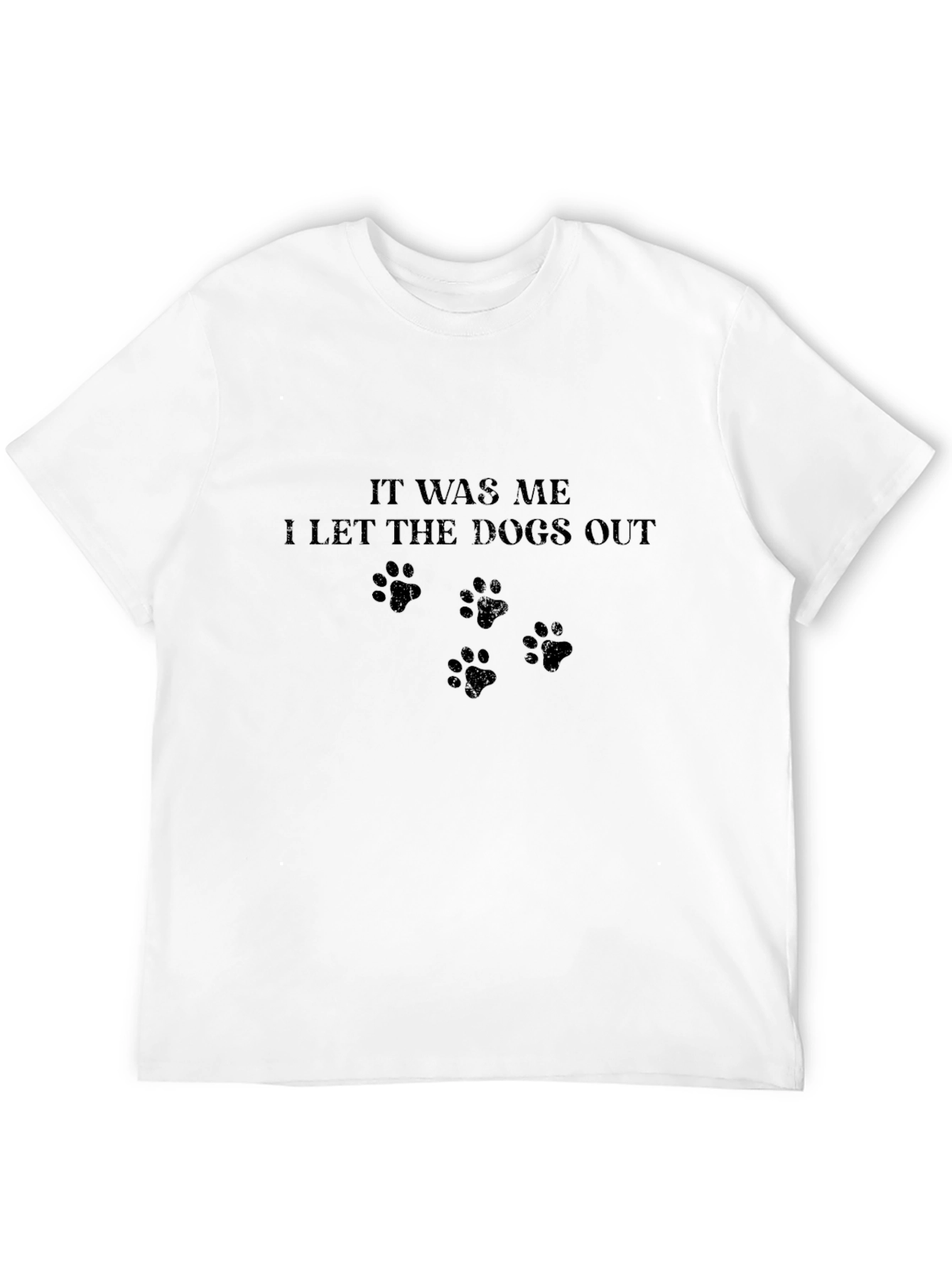 Black It Was Me Dog Paw Print T-Shirt view 12