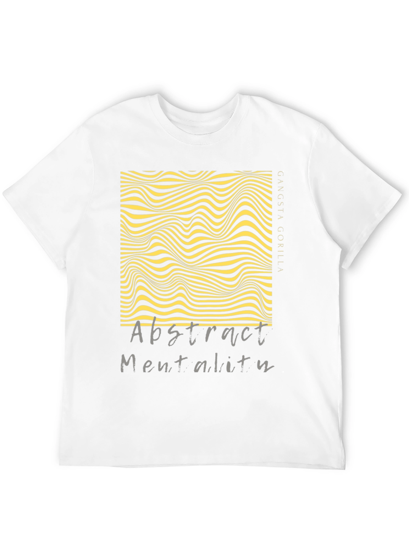 Black Abstract Mentality Graphic Tee - Modern Design view 12