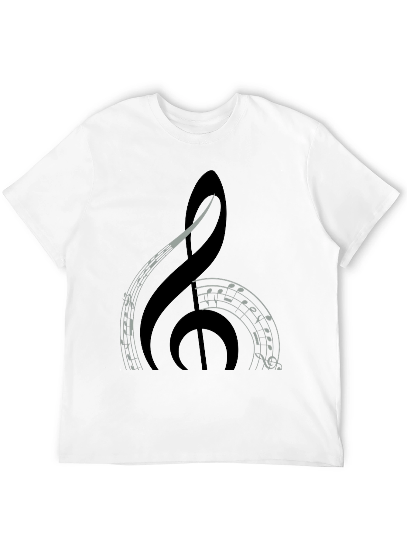 Black Music Treble Clef Graphic Tee - Black view 12