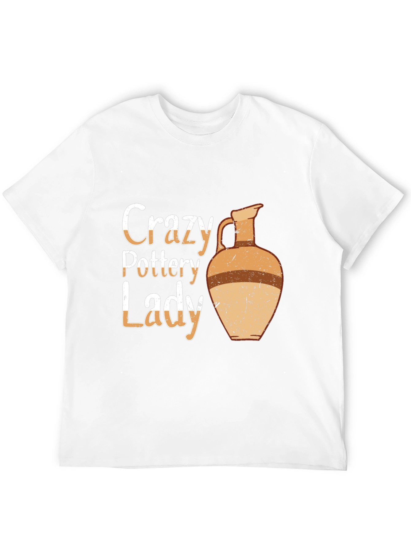 Black Crazy Pottery Lady T-Shirt, Ceramic Art Gift view 12