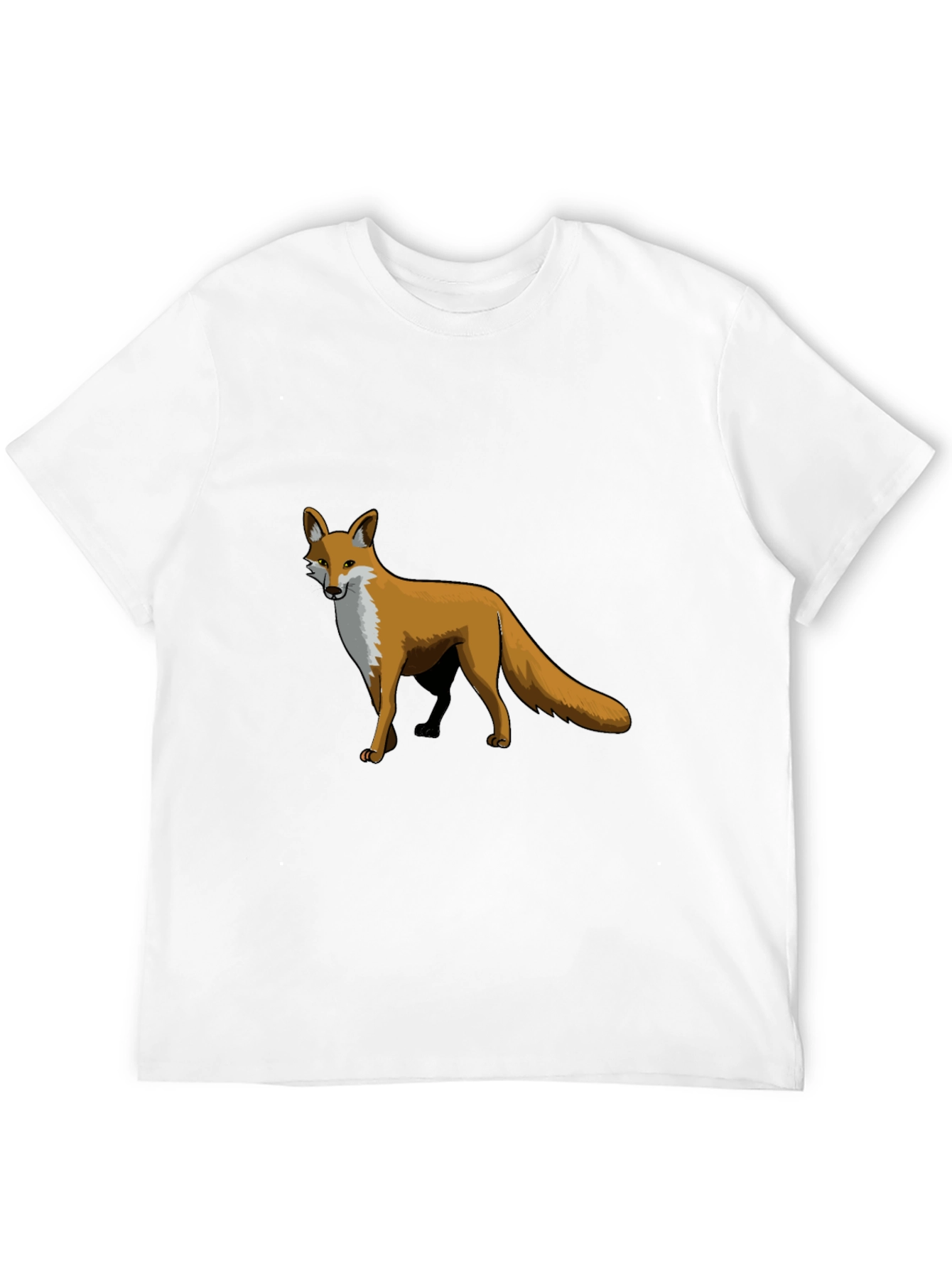 Black Men's Black Fox Graphic T-Shirt view 12