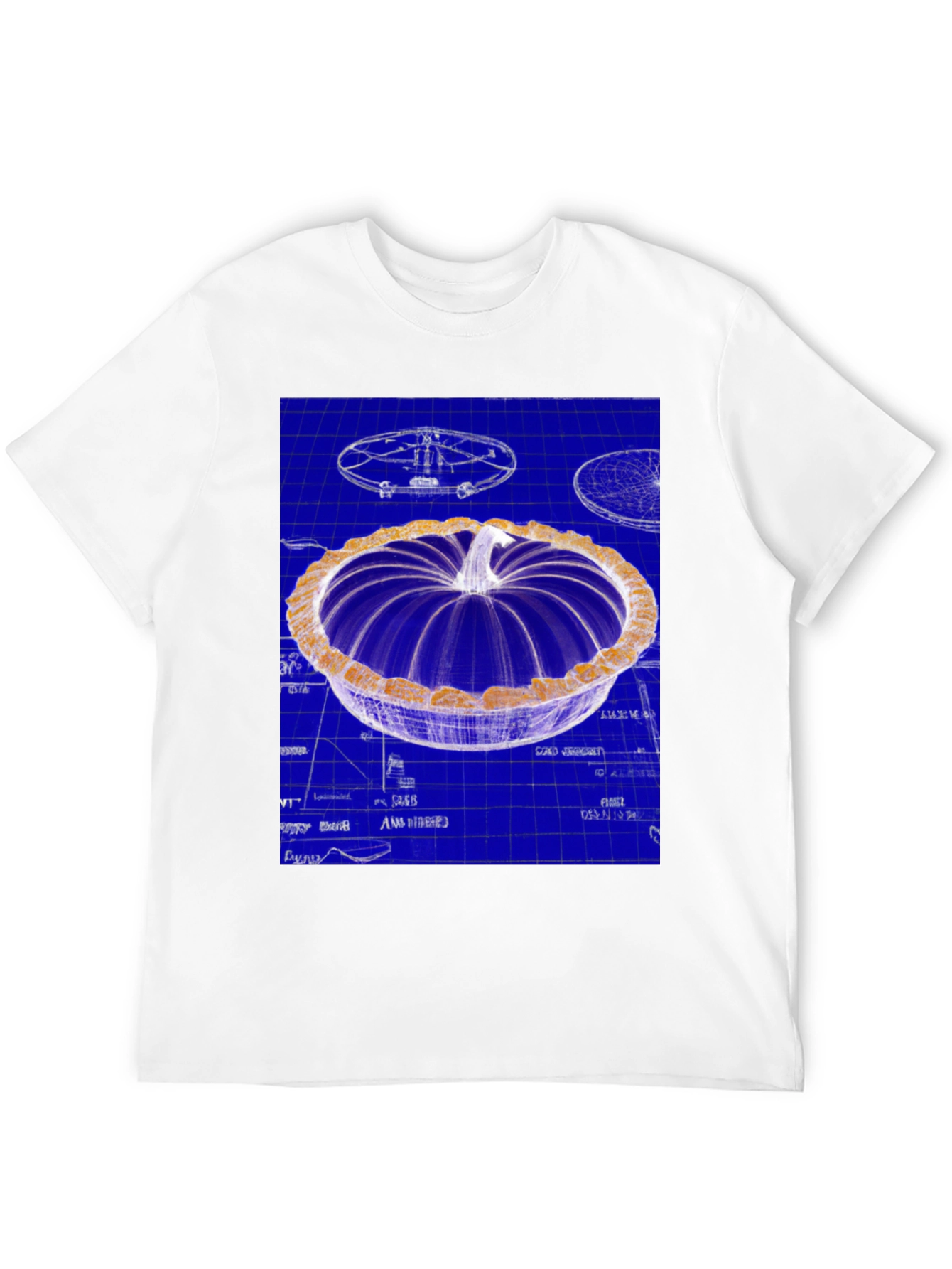 Black Blueprint Pumpkin Pie Graphic Tee view 12