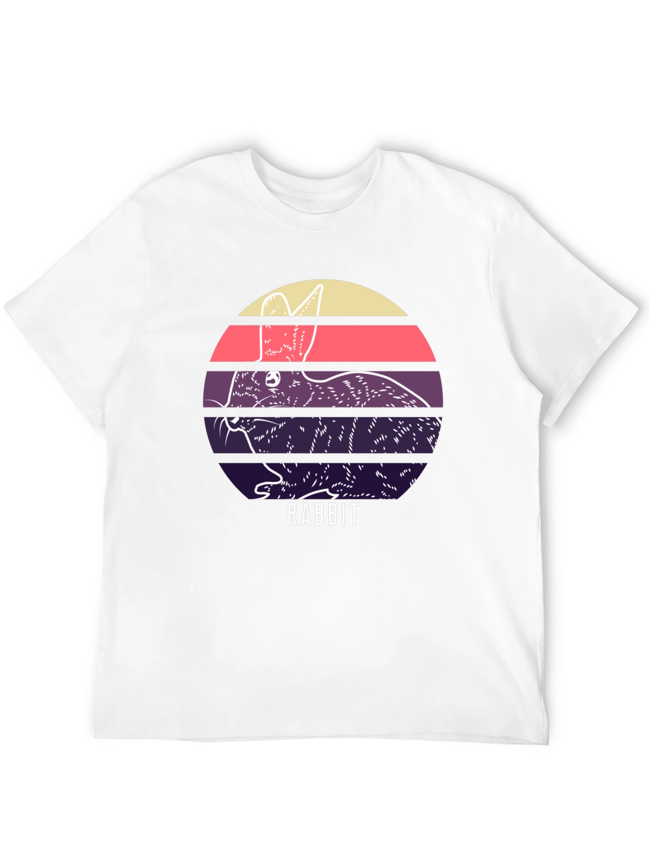 Black Retro Rabbit Graphic T-Shirt - Black view 12