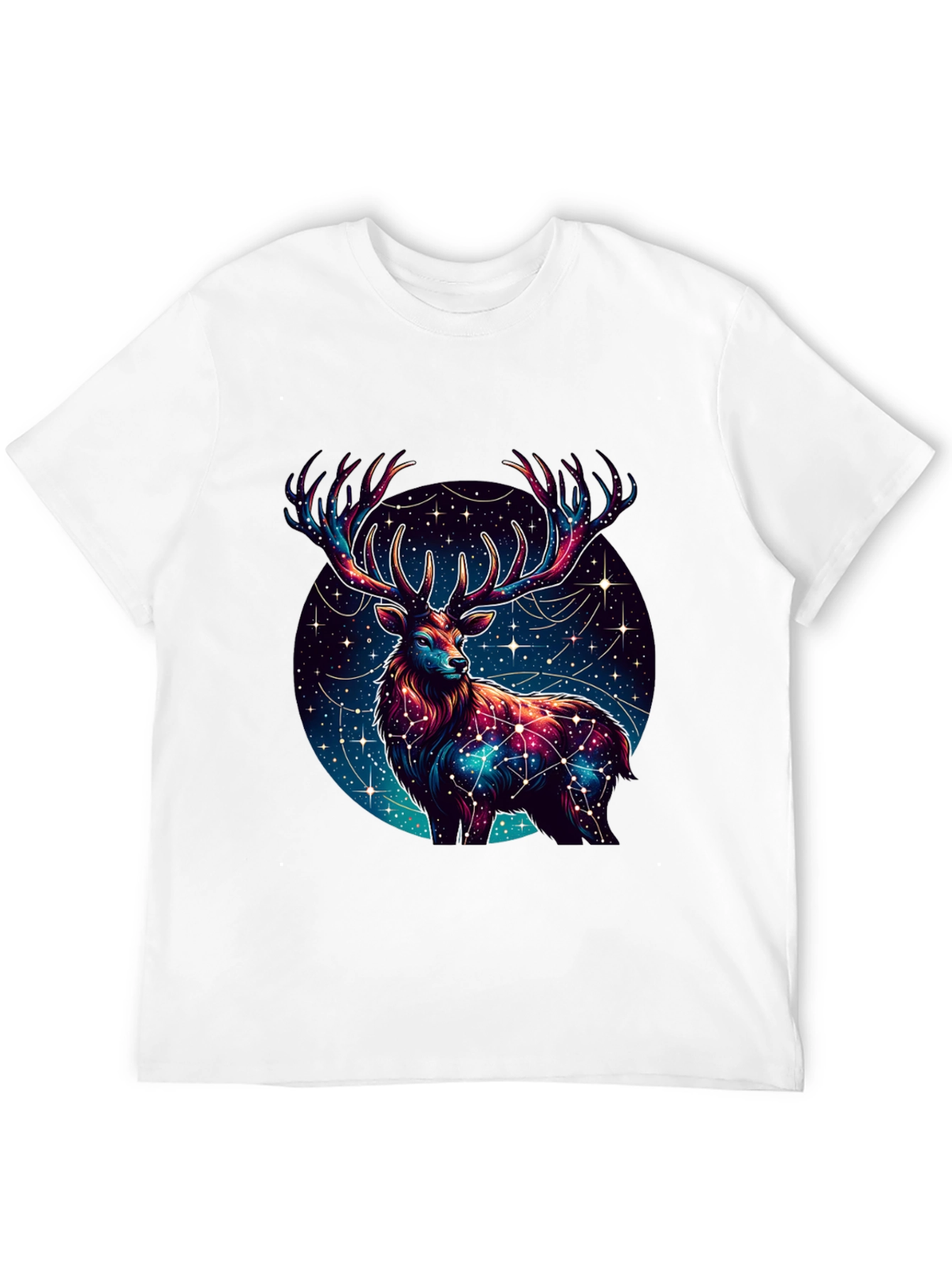 Black Cosmic Deer Graphic Tee - Black view 12