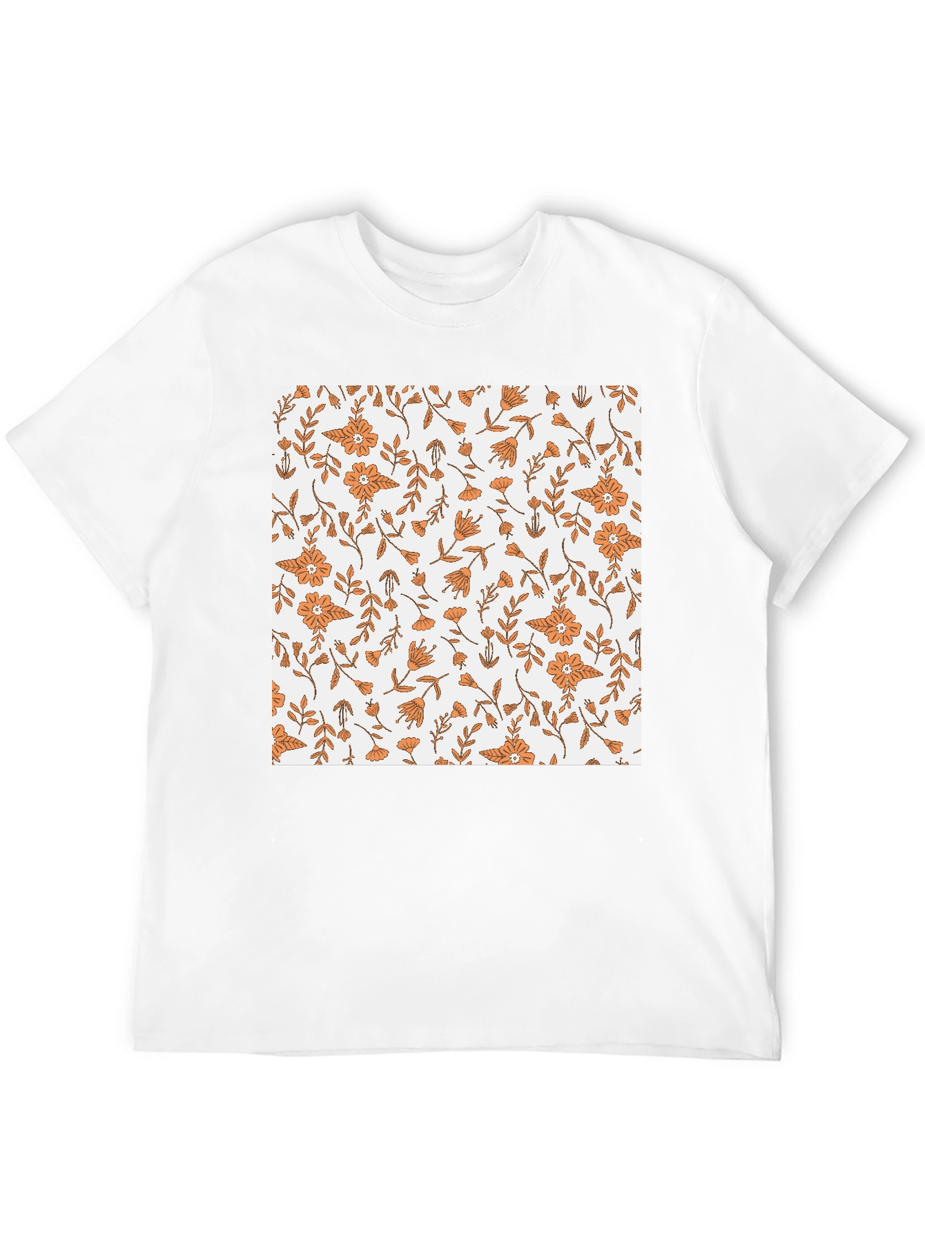 Black Floral Print Black Tee view 12