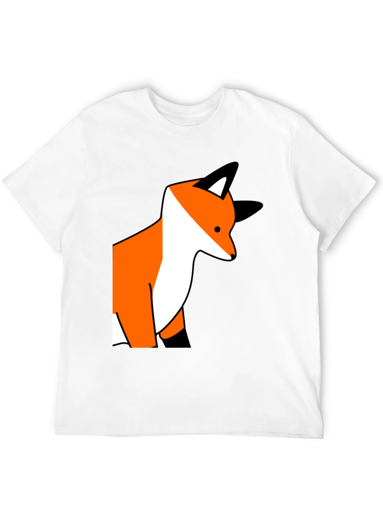Black Fox Graphic Print Black T-Shirt view 12
