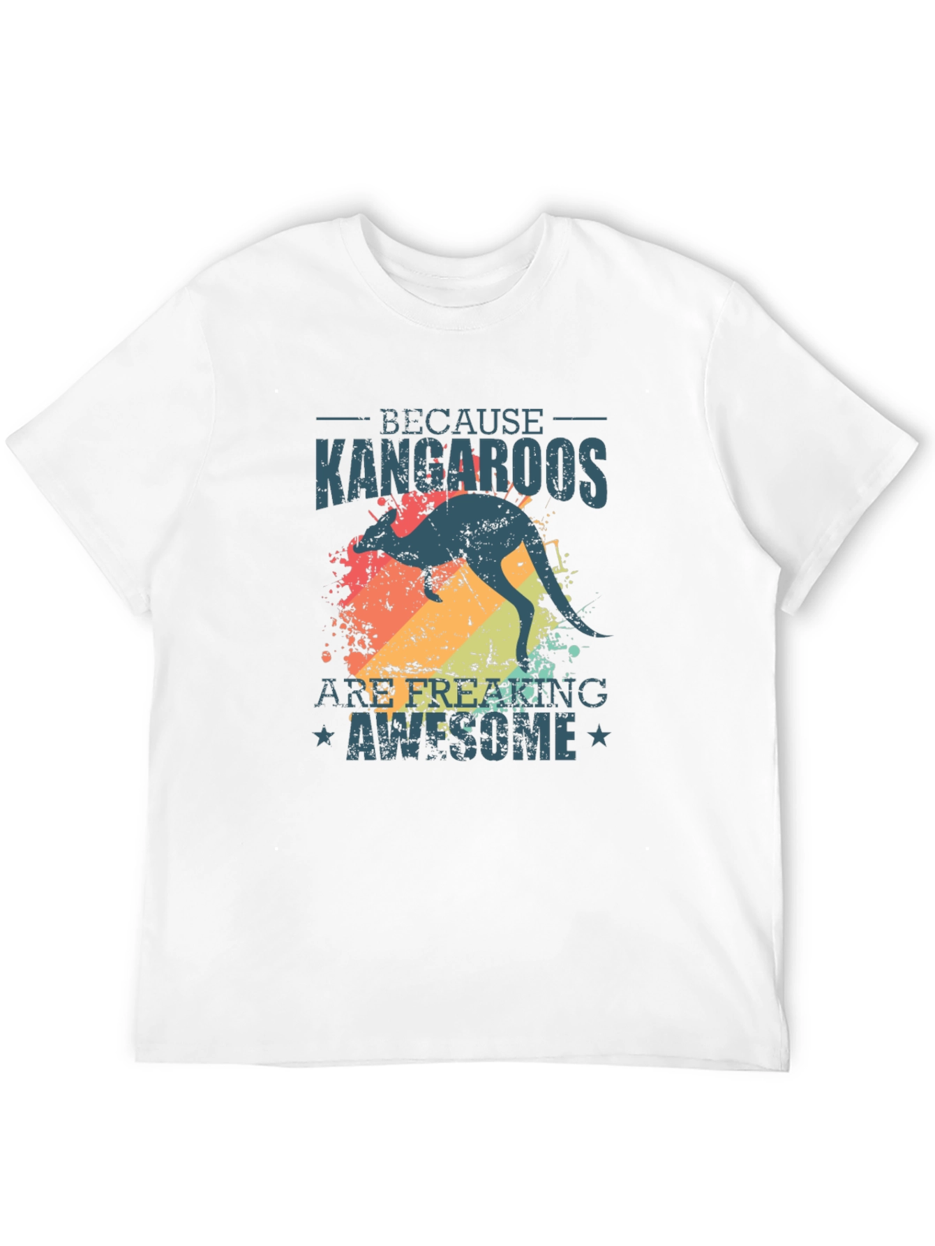 Black Kangaroo Graphic Tee - Because Kangaroos Are Awesome view 12