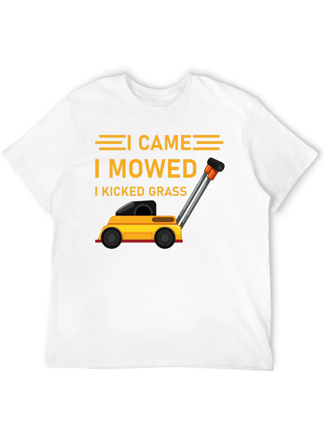 Black I Came I Mowed I Kicked Grass T-Shirt view 12