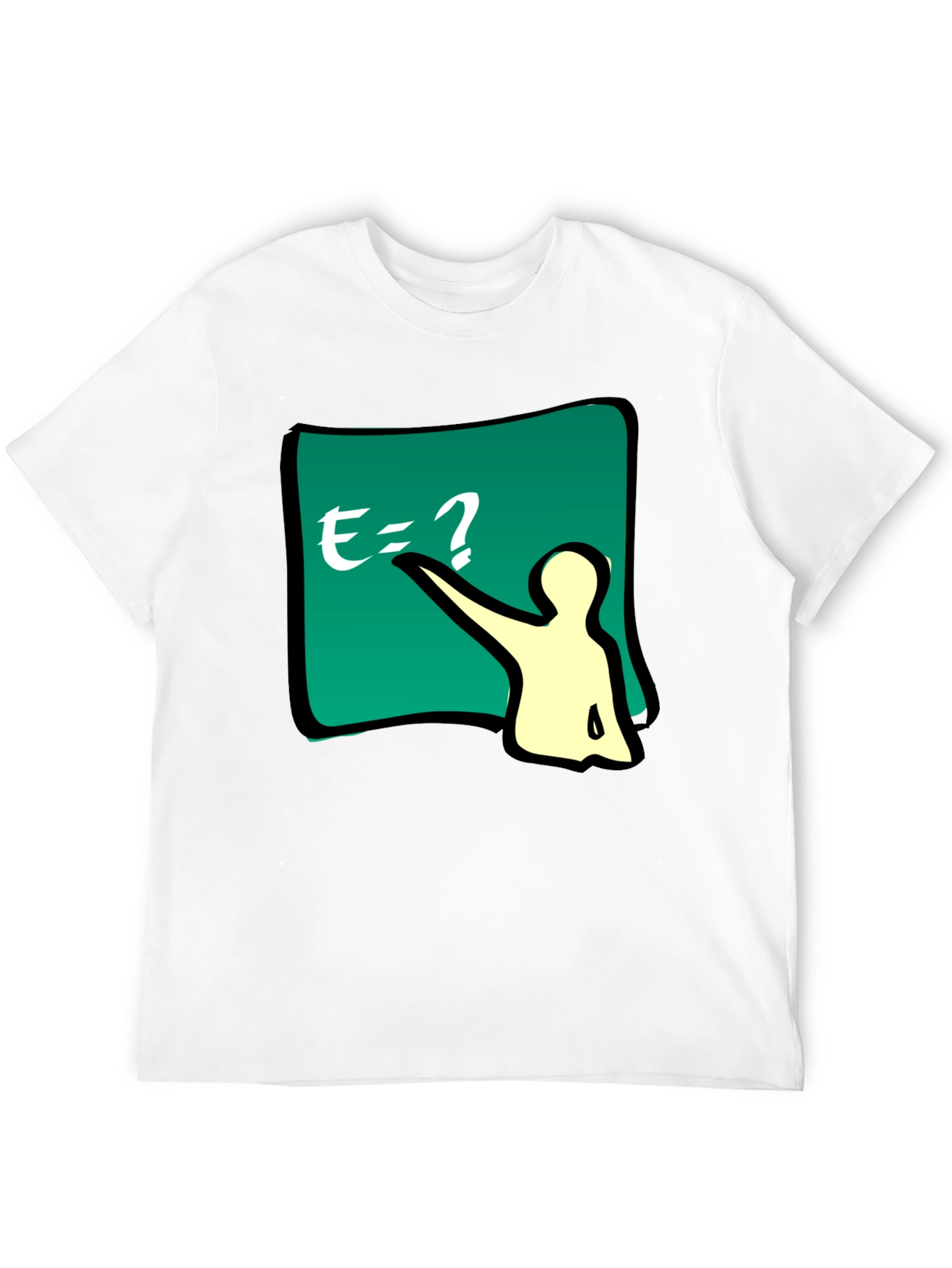 Black Funny E=? Equation T-Shirt - Smart Casual Wear view 12