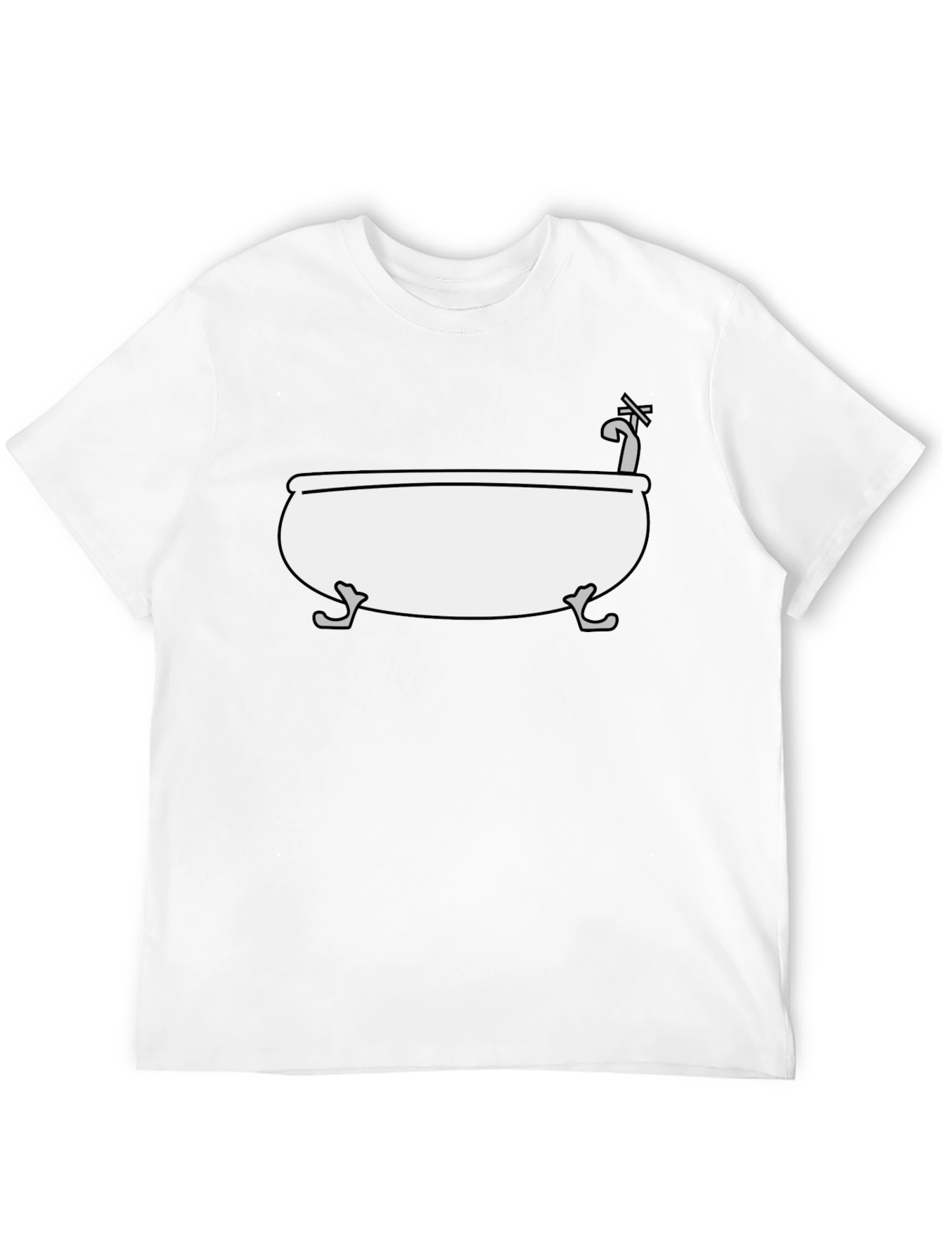 Black Funny Bathtub T-Shirt - Unique Graphic Tee view 12