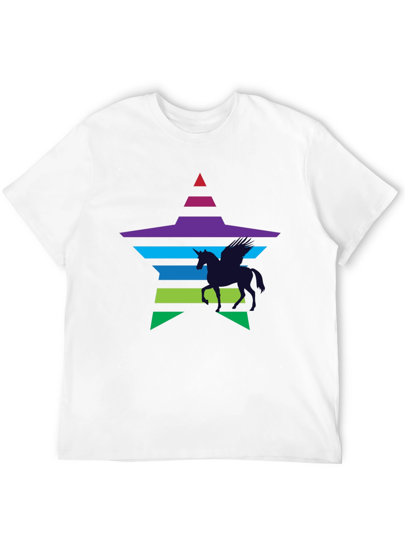 Black Unicorn Star Graphic Tee - Black Cotton Blend view 12
