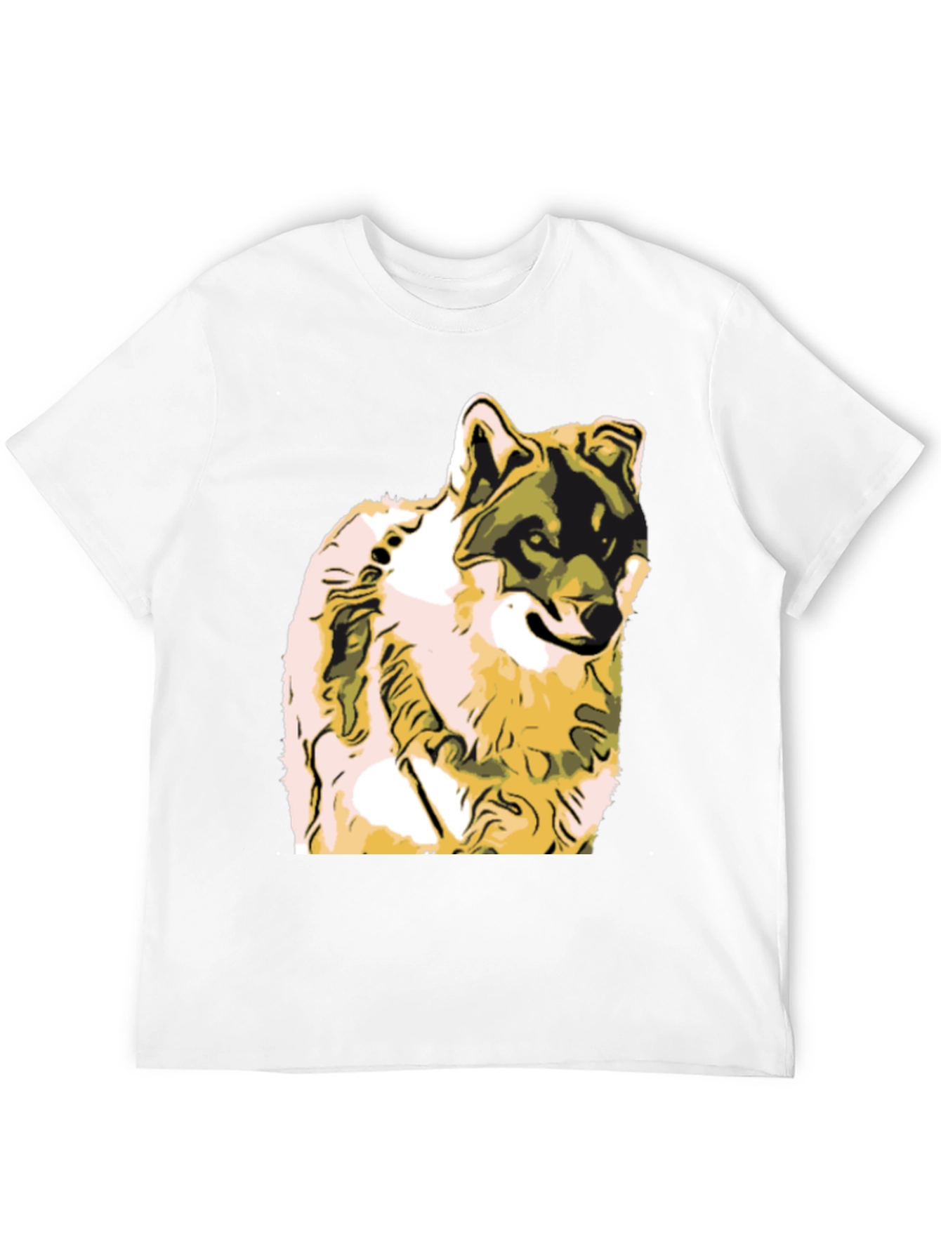Black Wolf Graphic Print Black T-Shirt view 12