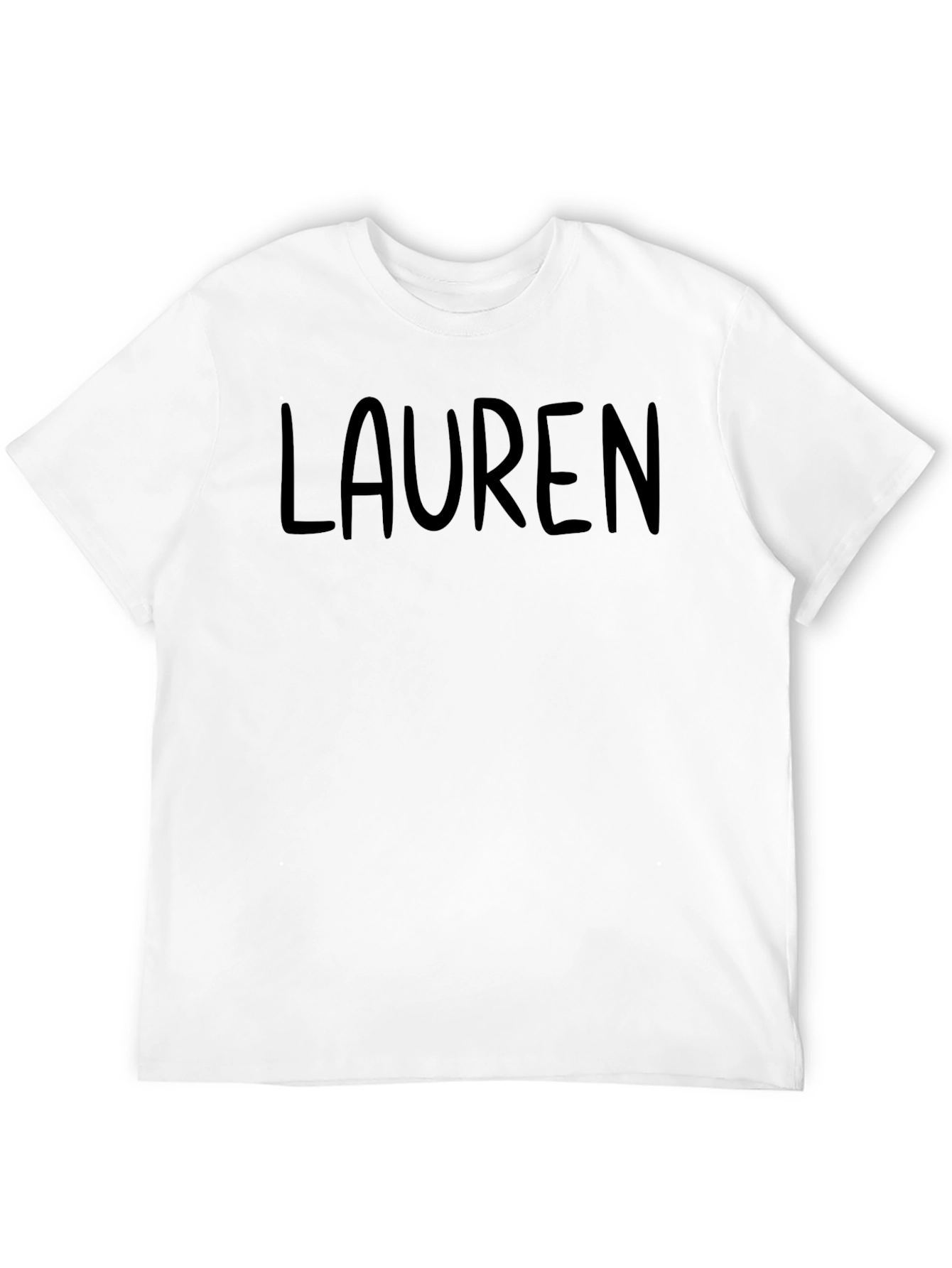 Black Lauren Personalized Black T-Shirt view 12