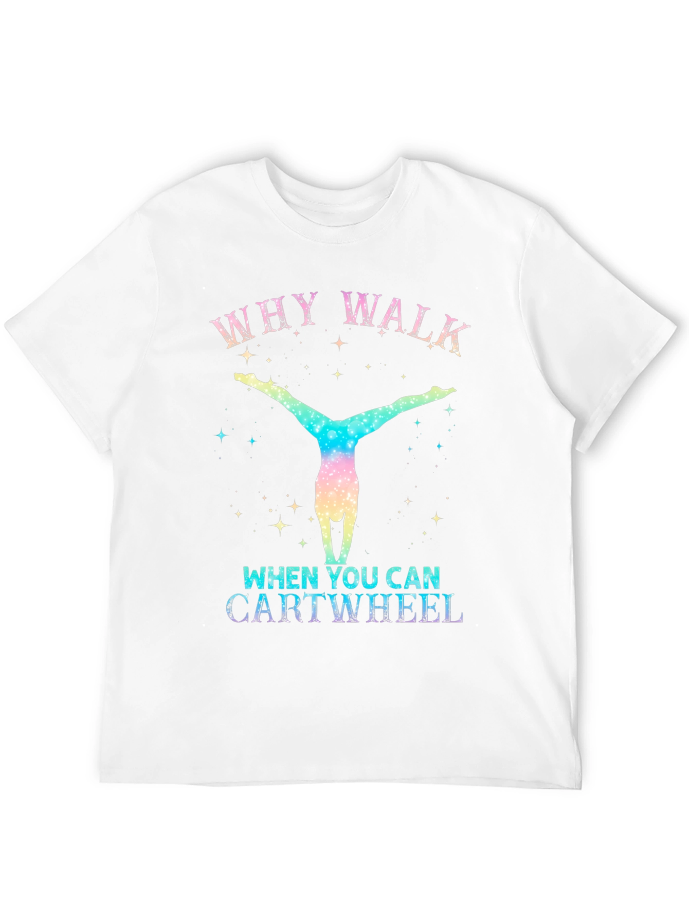 Black Why Walk? Cartwheel Graphic Tee view 12