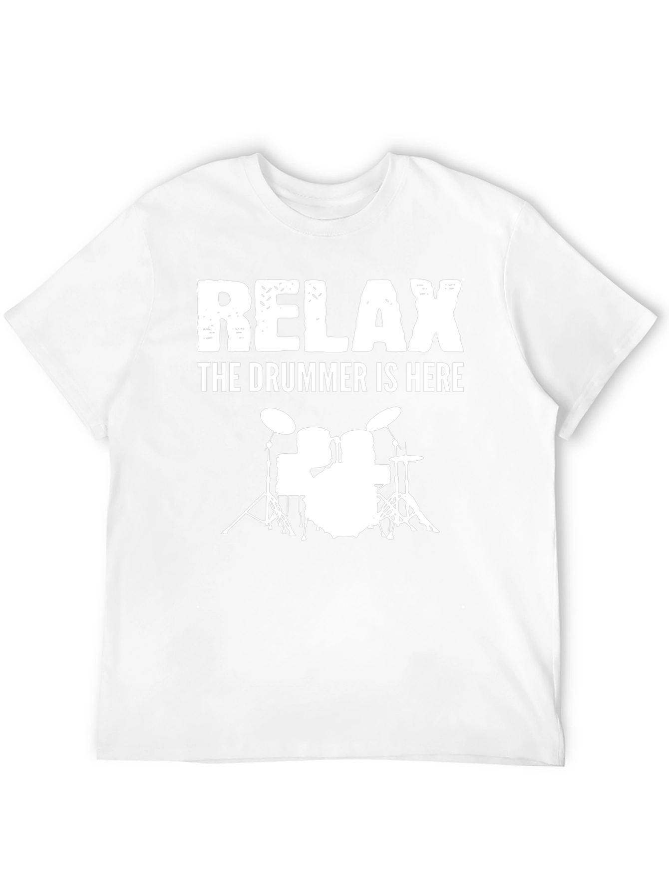 Black Relax, The Drummer Is Here - Black T-Shirt view 12