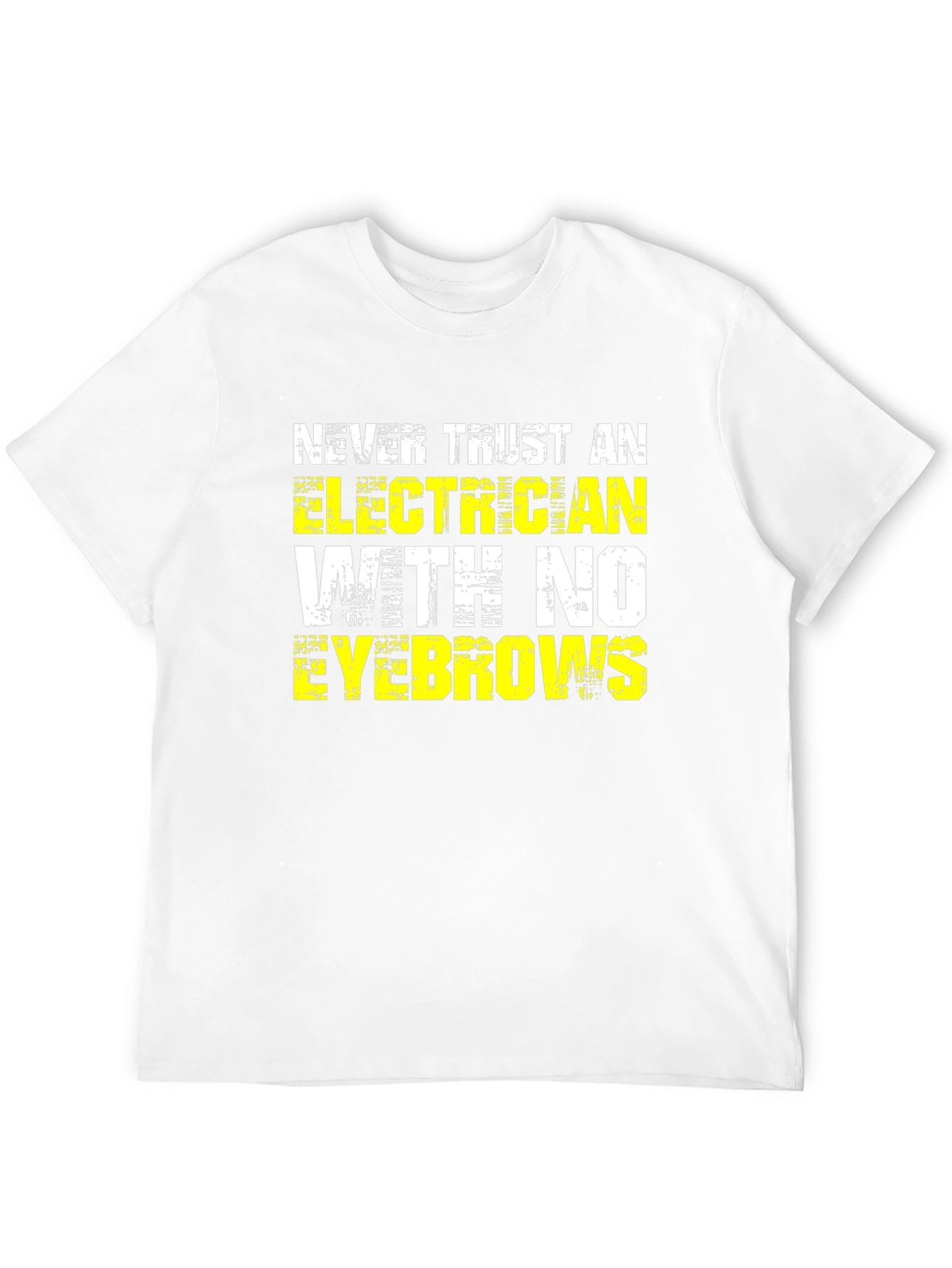Black Electrician Eyebrow Humor T-Shirt view 12