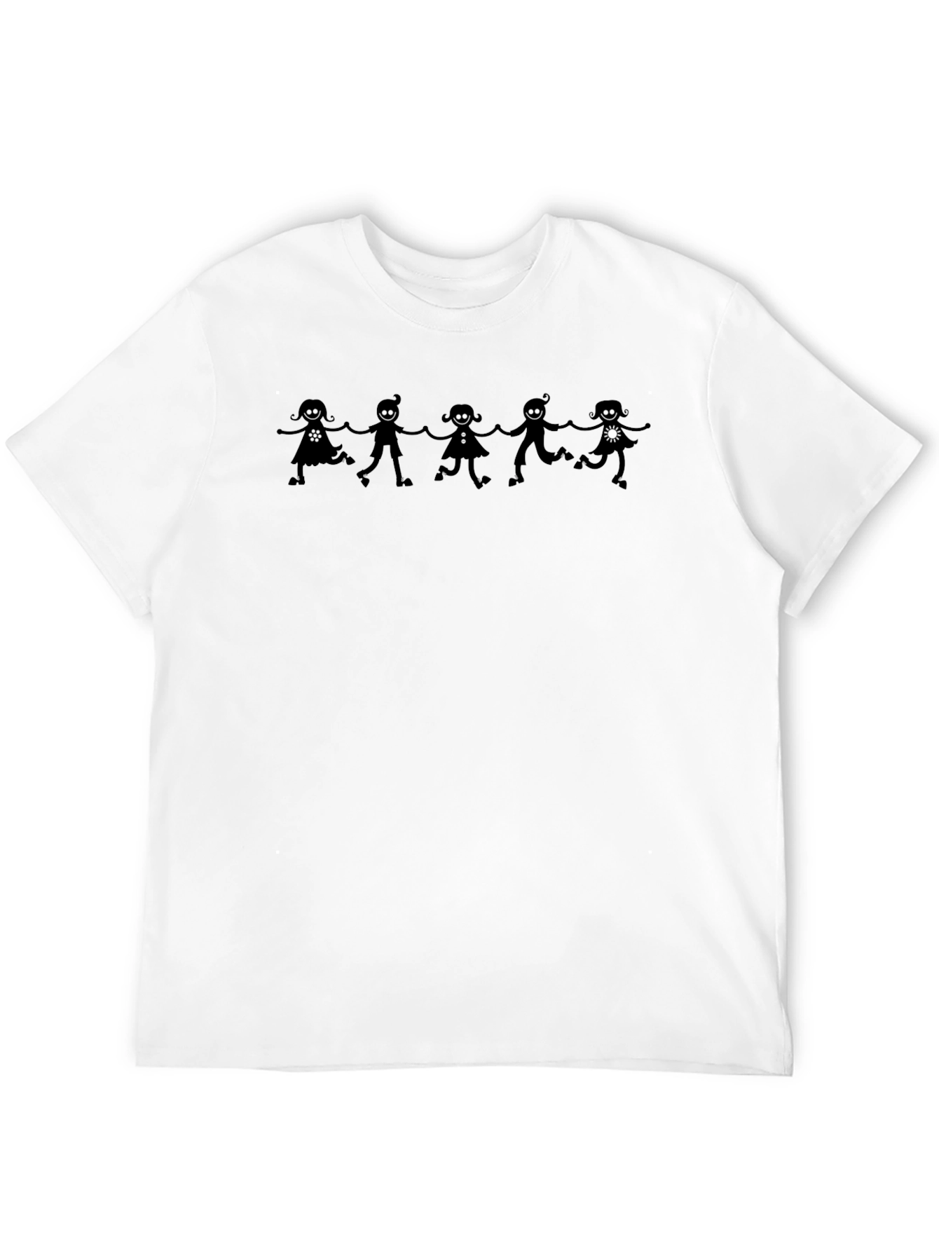 Black Stick Figure Family Black T-Shirt view 12