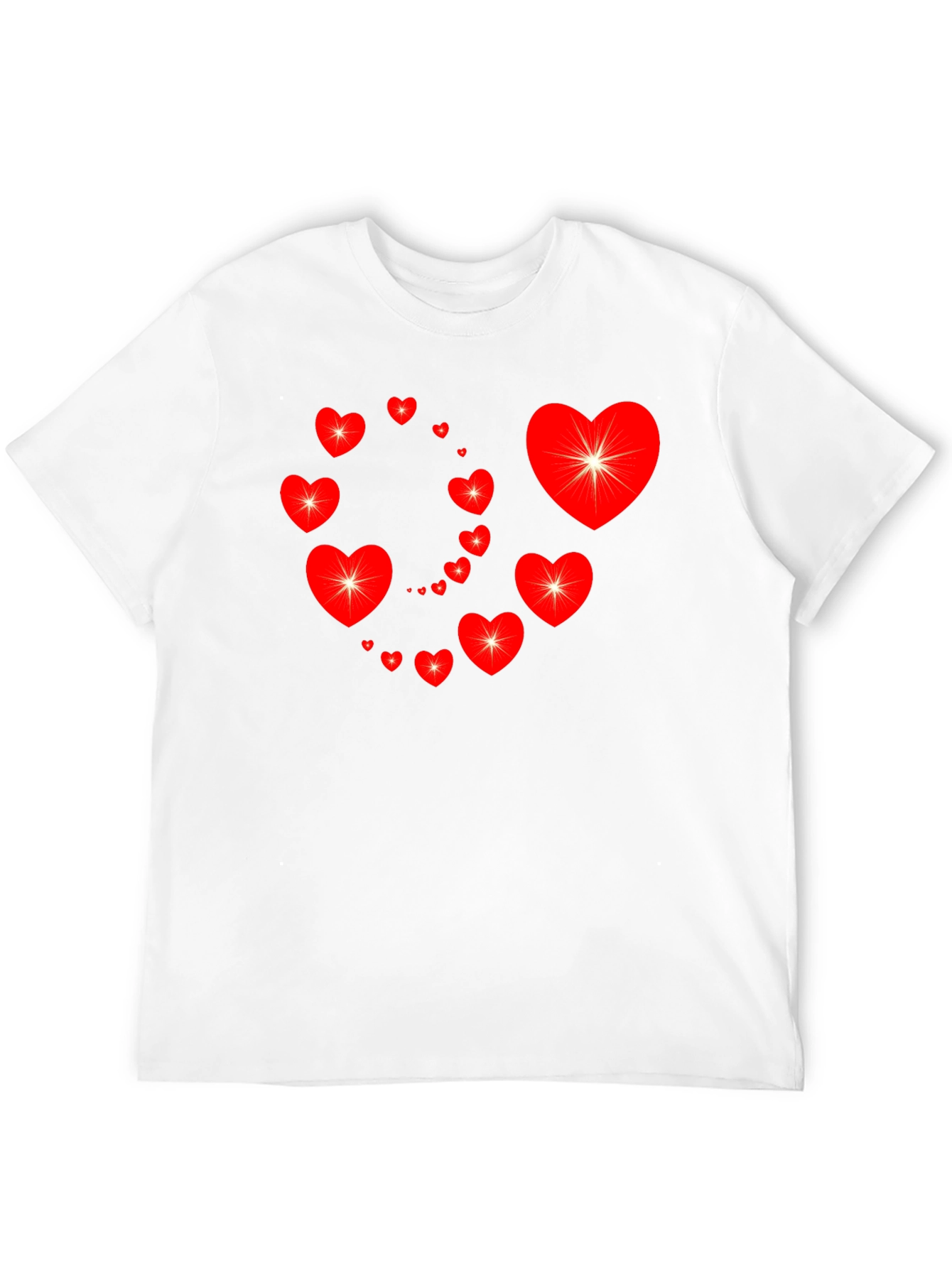 Black Heart Swirl Graphic Tee - Black Cotton Casual Shirt view 12