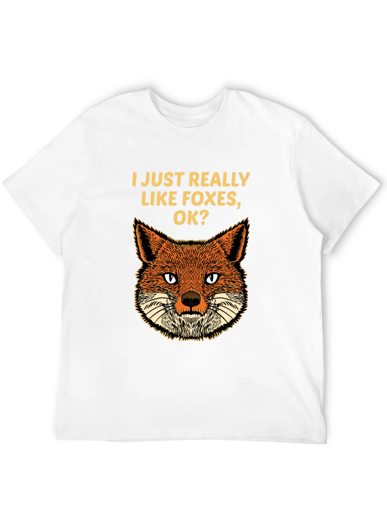 Black Fox Lover T-Shirt - I Just Really Like Foxes, Ok? view 12
