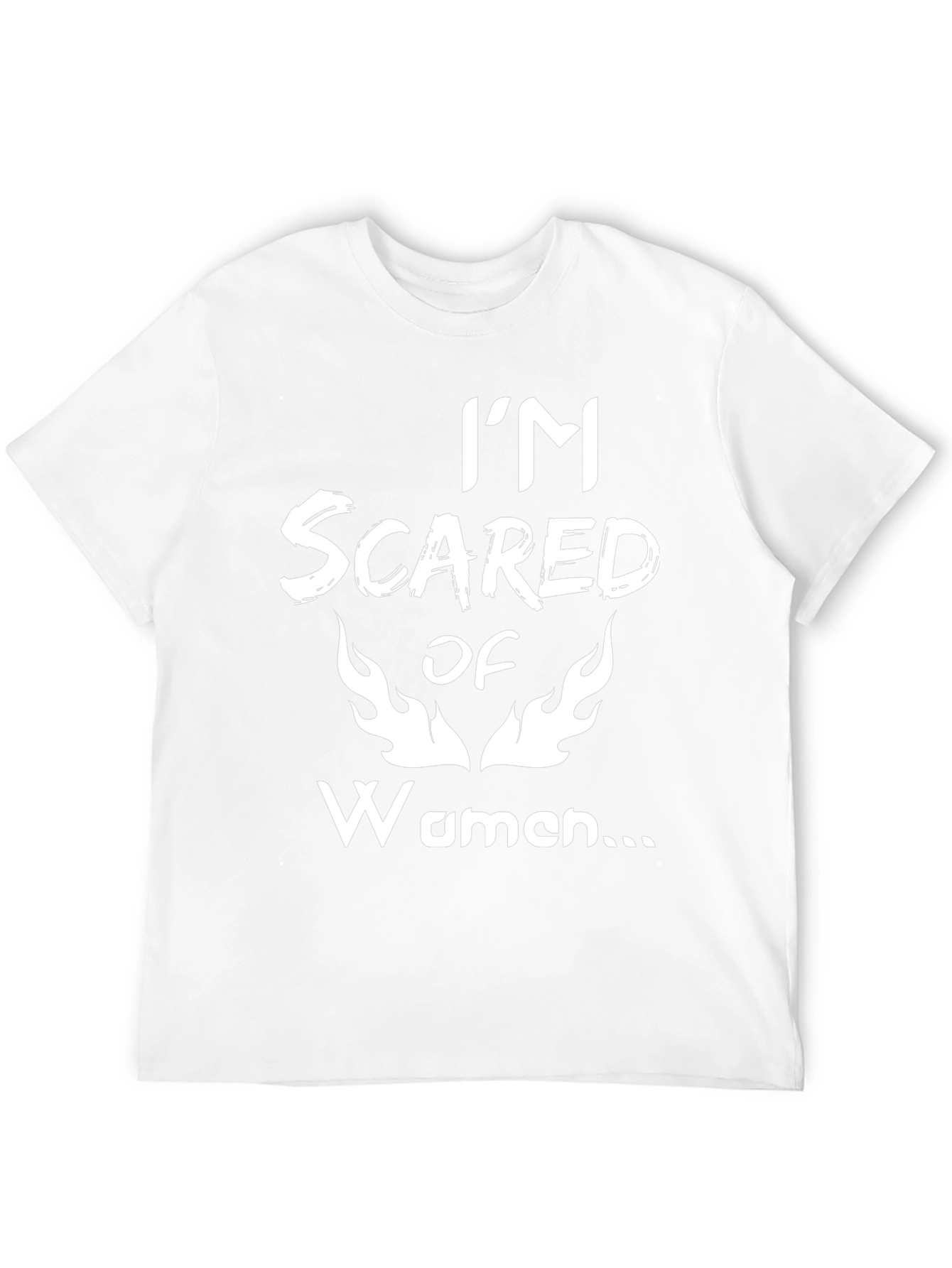 Black I'm Scared of Women Black Graphic Tee view 12