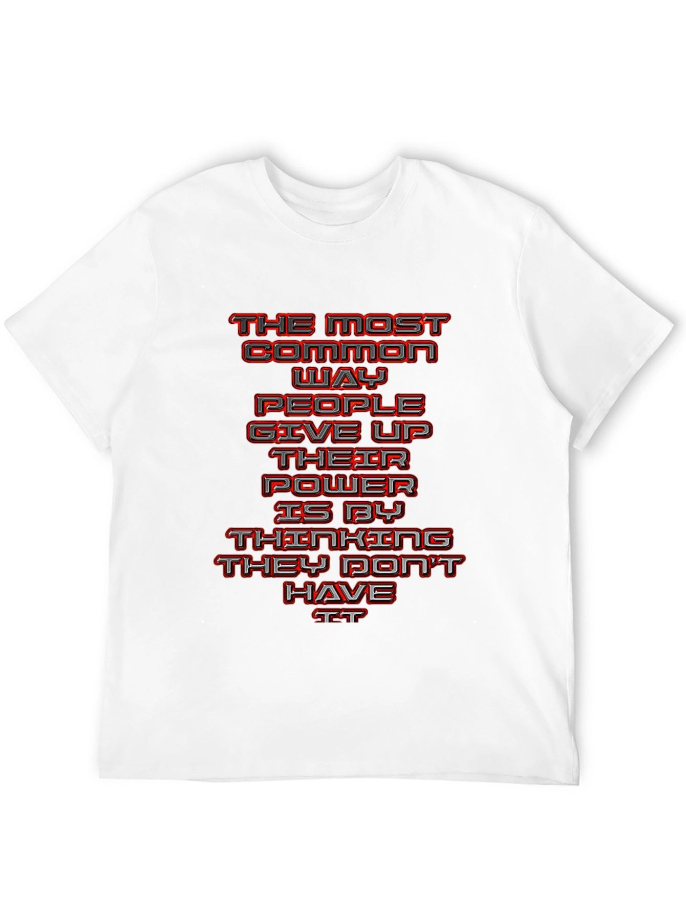 Black Motivational T-Shirt: Power Within Design view 12