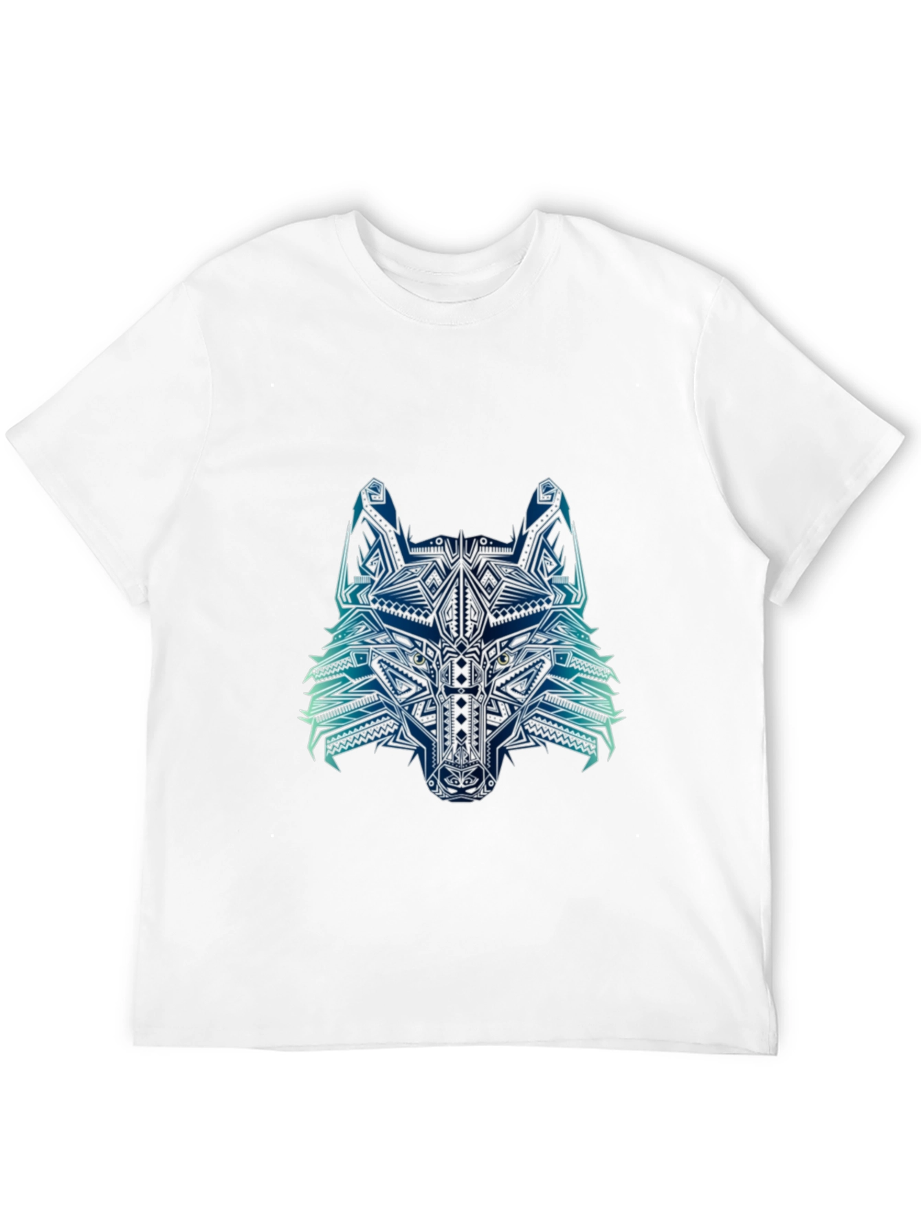 Black Abstract Wolf Graphic Tee - Mens Black T-Shirt view 12