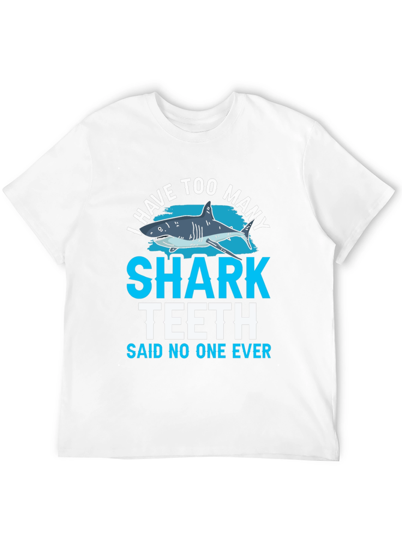 Black Shark Teeth Graphic T-Shirt - Funny Shark Lover Tee view 12