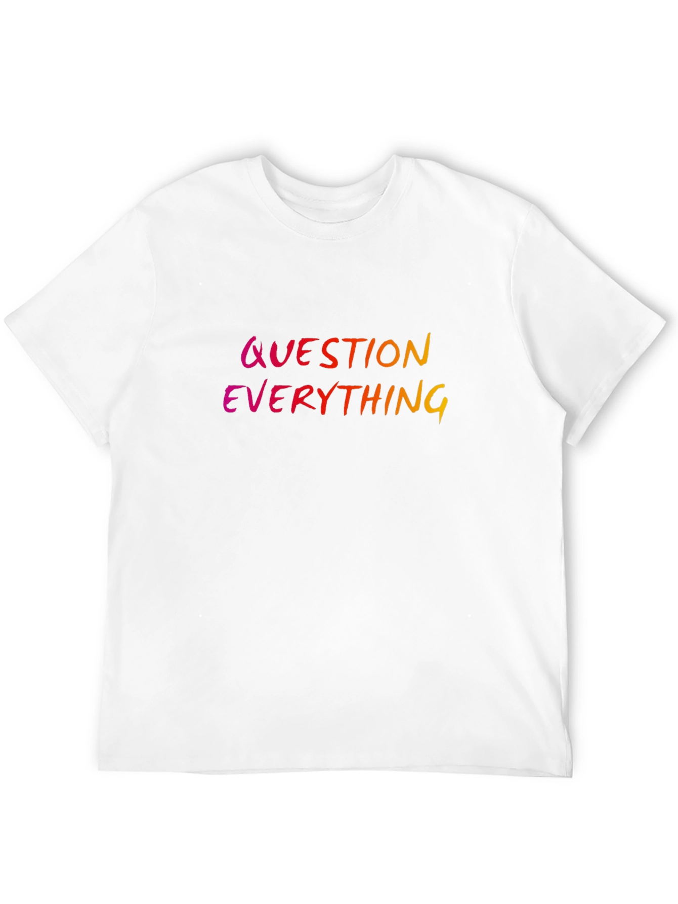 Black Question Everything Graphic Tee - Black view 12