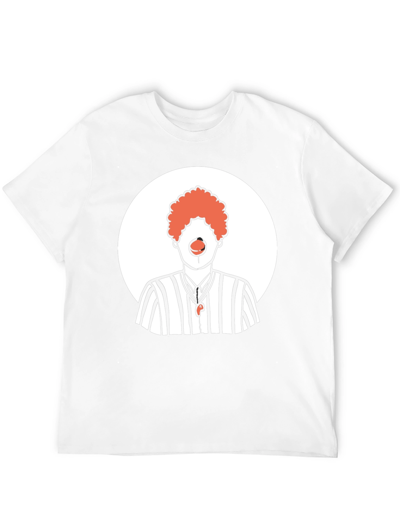 Black Clown Referee Graphic Tee - Unisex Black T-Shirt view 12