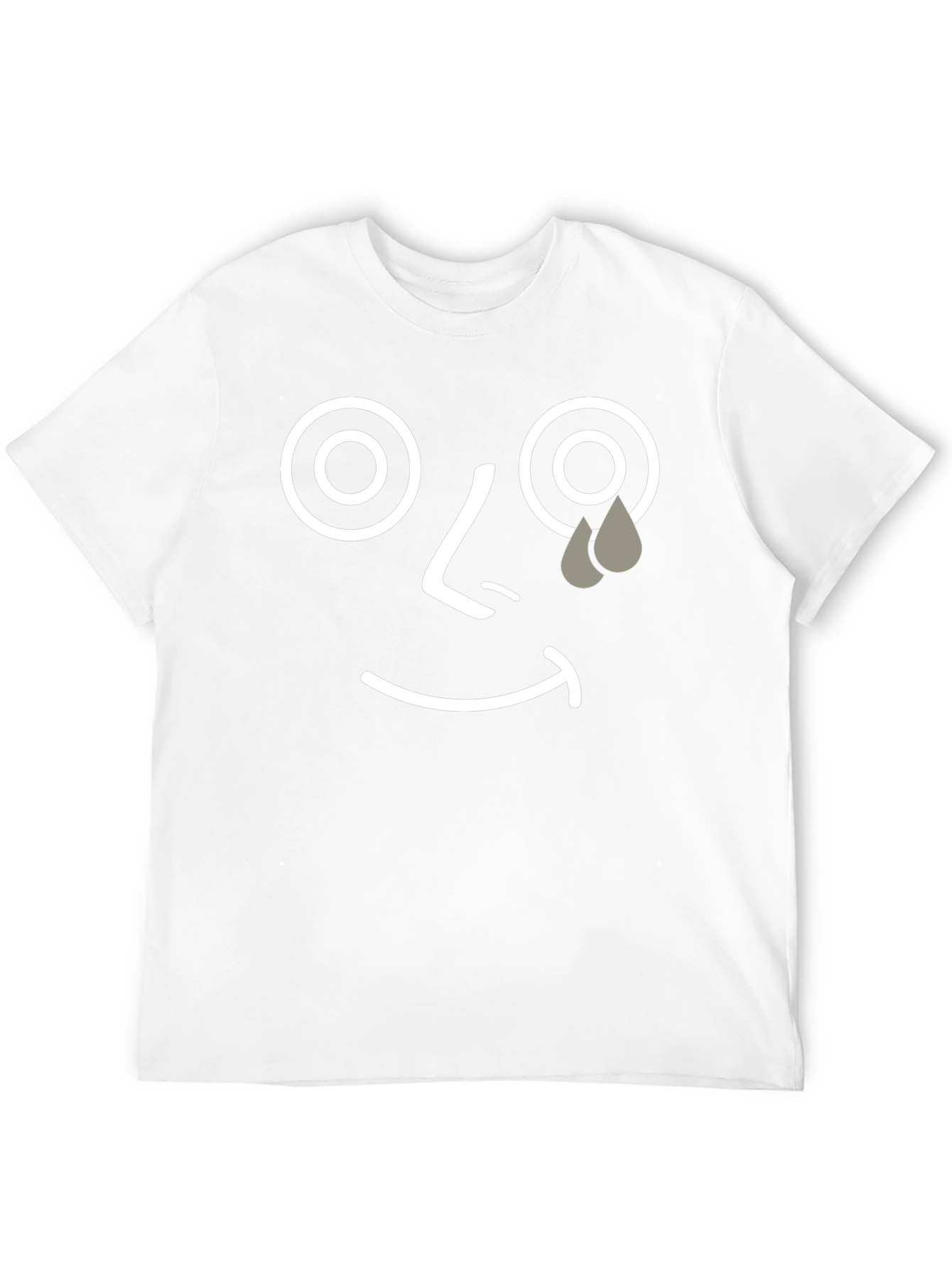 Black Sad Face Graphic Tee - Unisex Black T-Shirt view 12