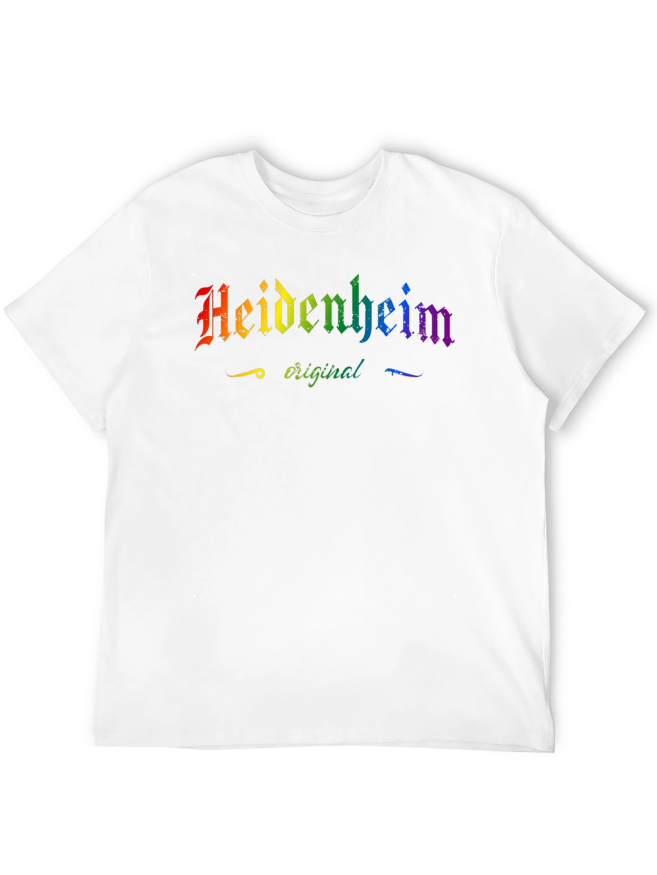 Black Heidenheim Original Rainbow Text Black T-Shirt view 12