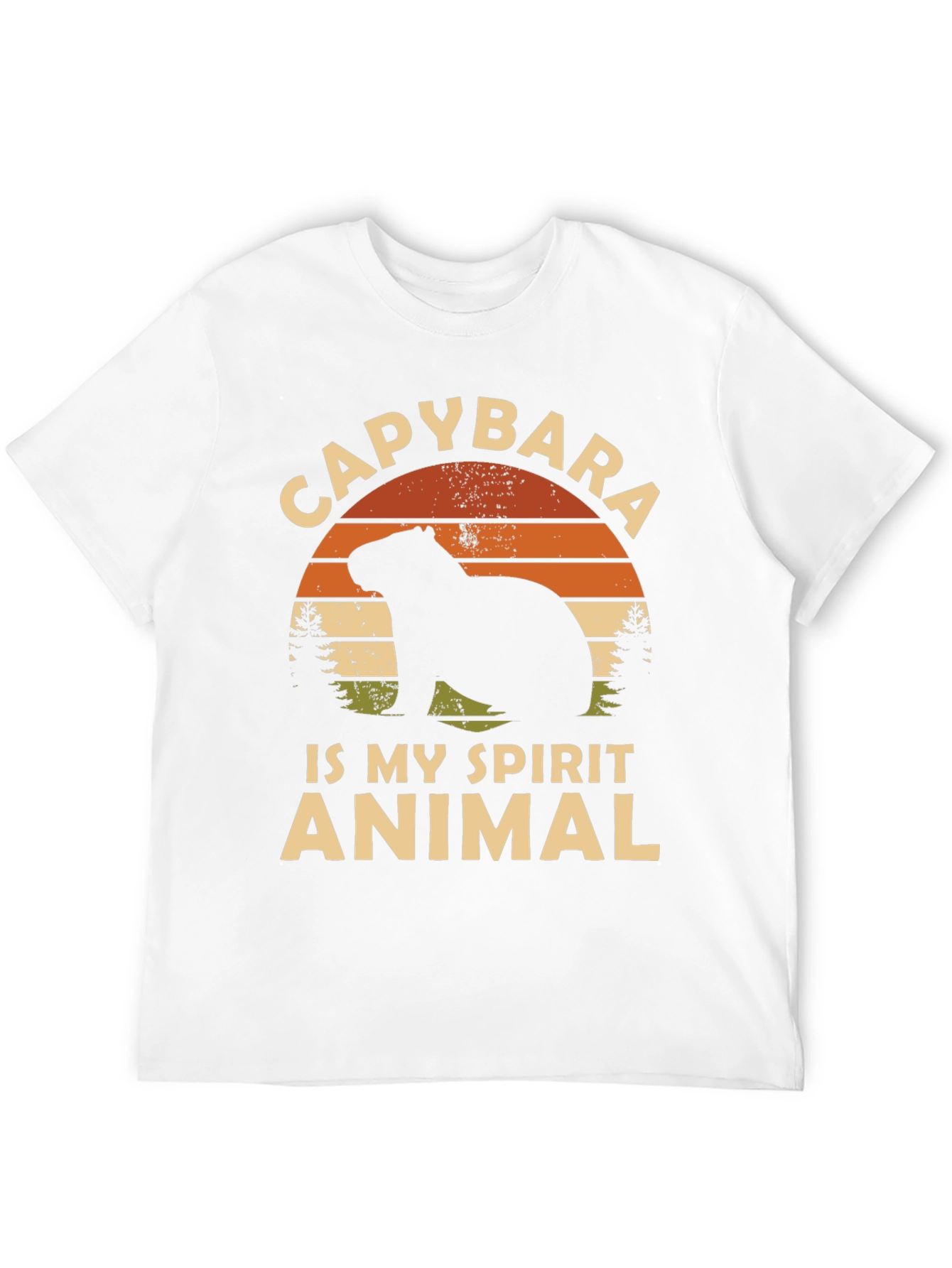 Black Capybara Spirit Animal Graphic Tee view 12