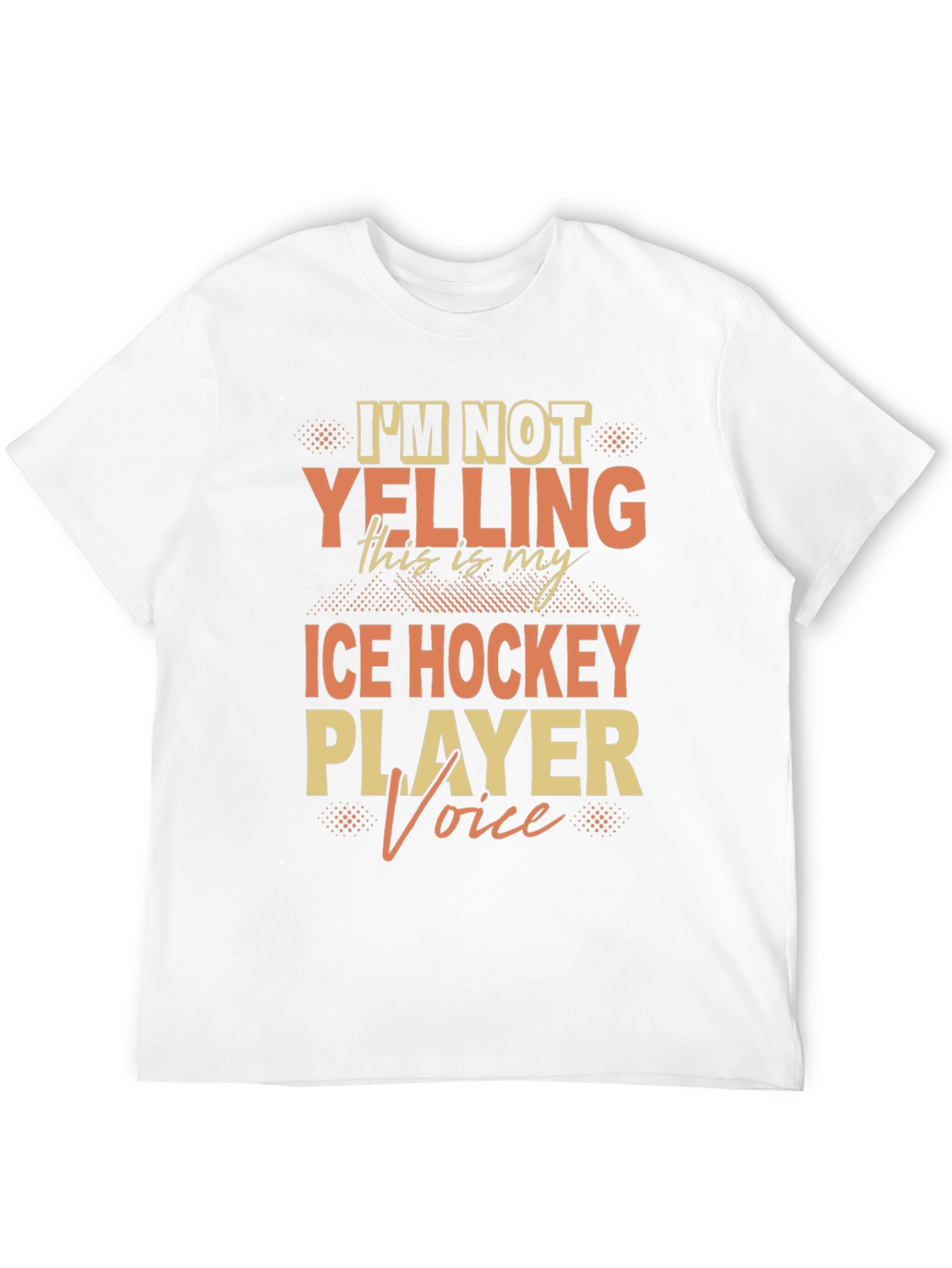 Black Ice Hockey Player Voice Tee - Novelty Graphic T-Shirt view 12