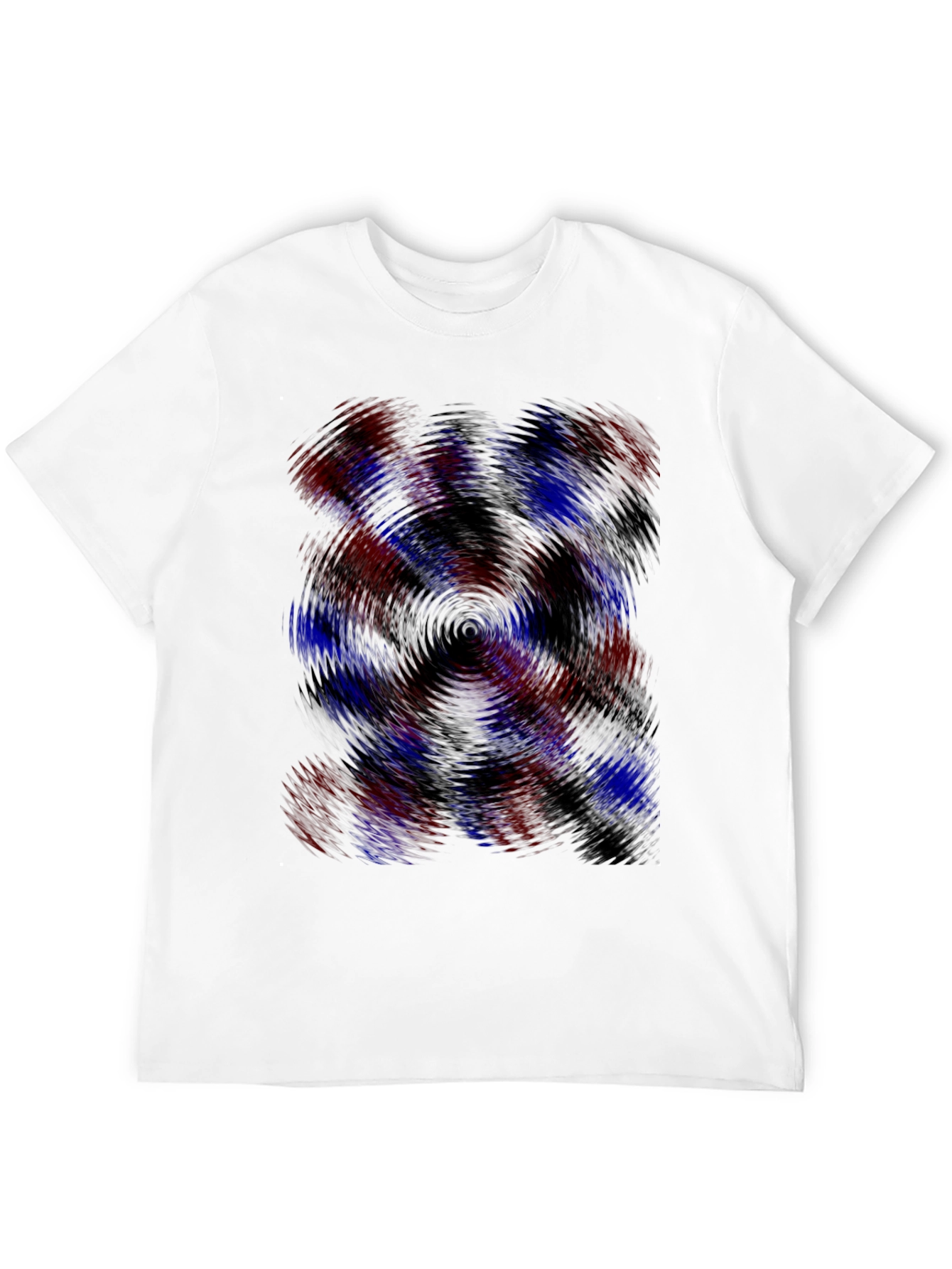 Black Abstract Swirl Graphic Tee - Black view 12