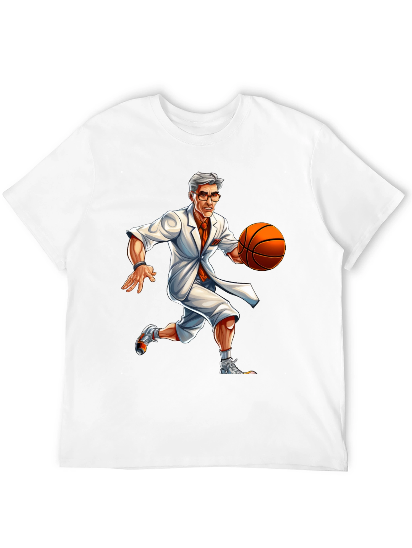 Black Colonel Sanders Basketball T-Shirt - Novelty Tee view 12