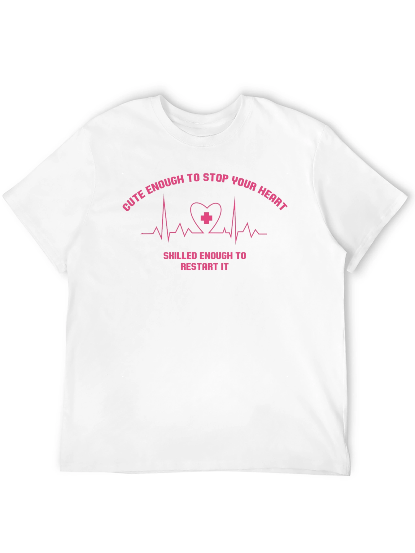 Black Cute Enough to Stop Your Heart Nurse T-Shirt view 12