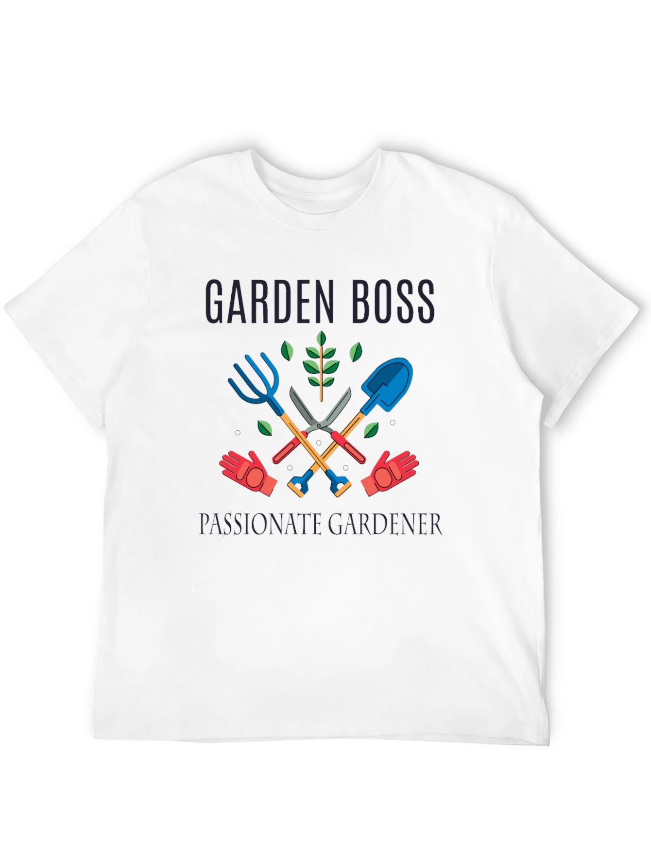 Black Garden Boss Passionate Gardener Graphic T-Shirt view 12