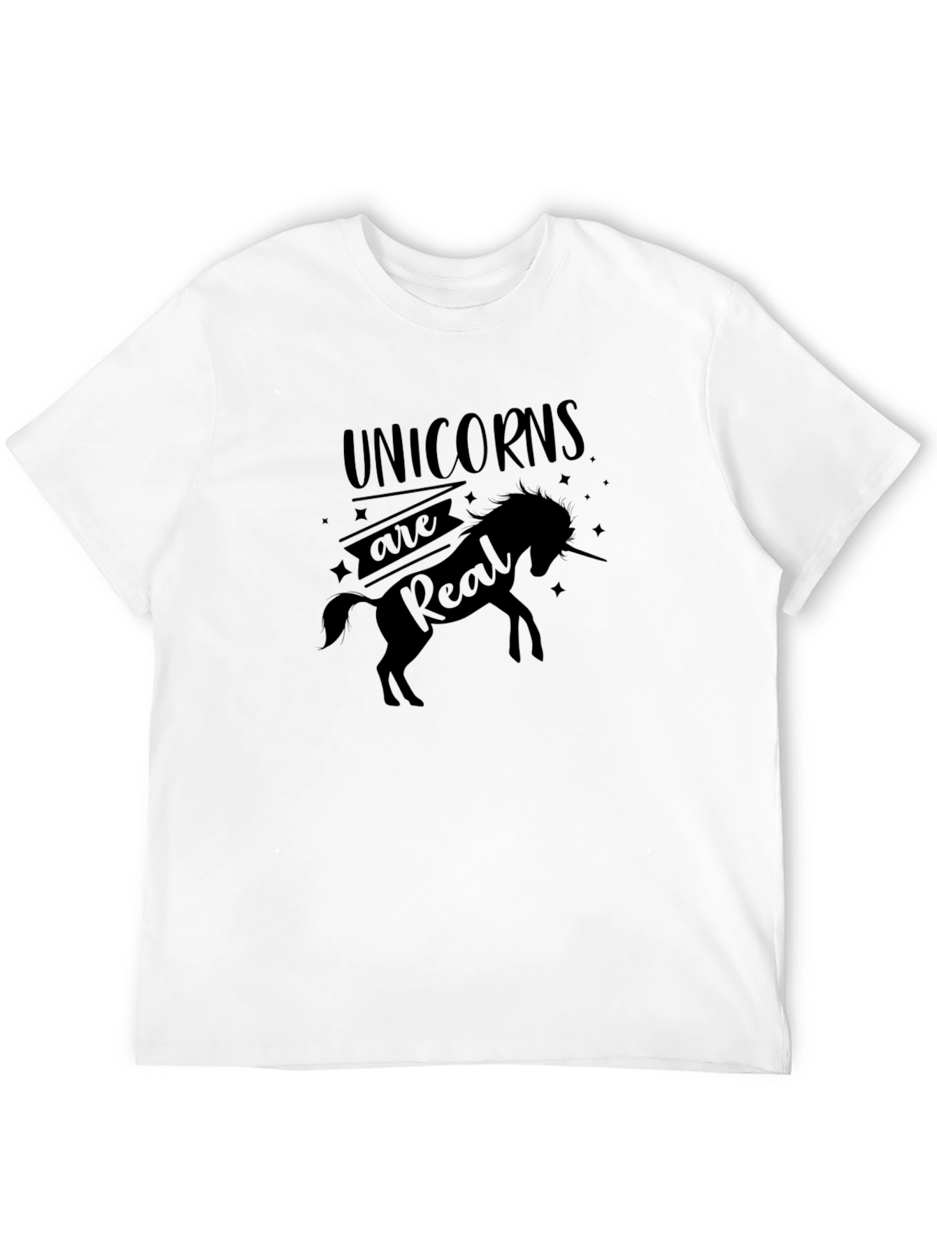 Black Unicorns Are Real Black T-Shirt view 12