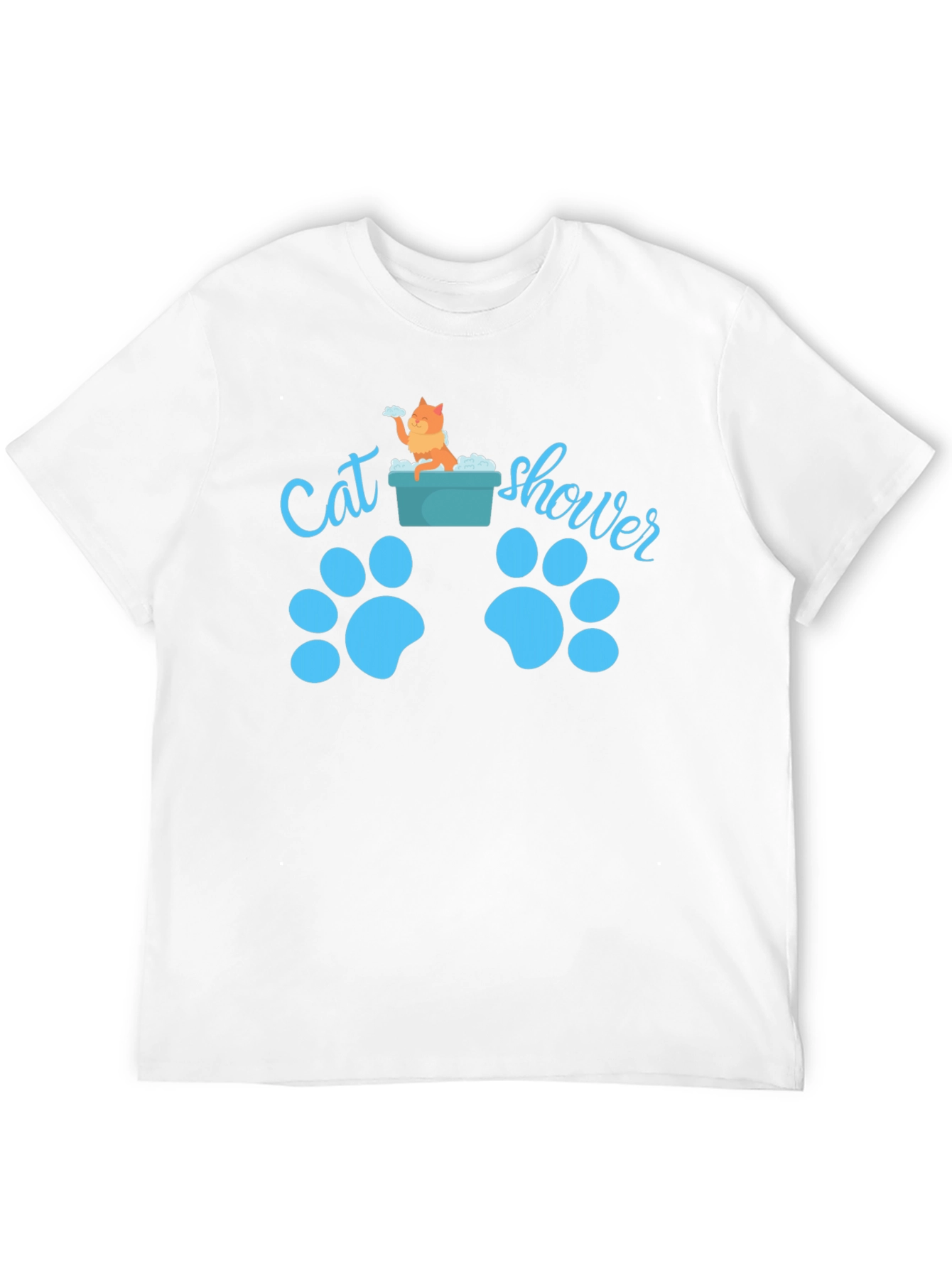 Black Cat Shower T-Shirt - Funny Cat Lover Tee view 12