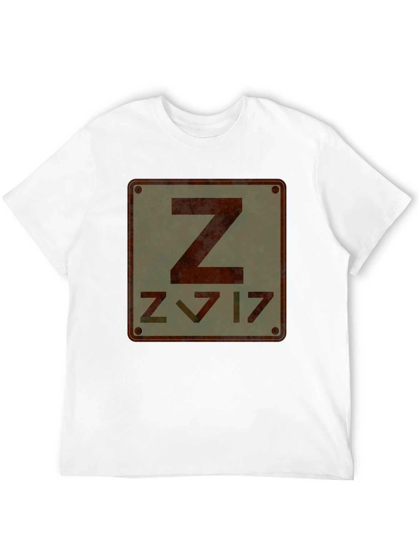 Black Retro Z Design Graphic T-Shirt view 12