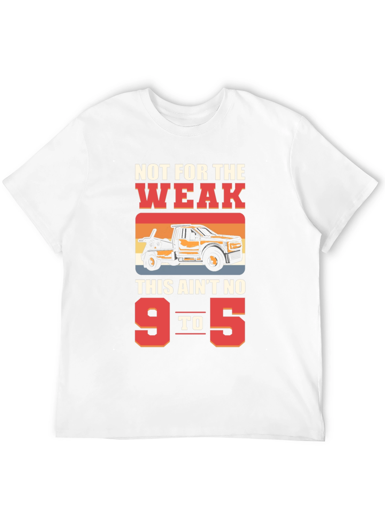Black Not For The Weak Tow Truck Graphic Tee view 12